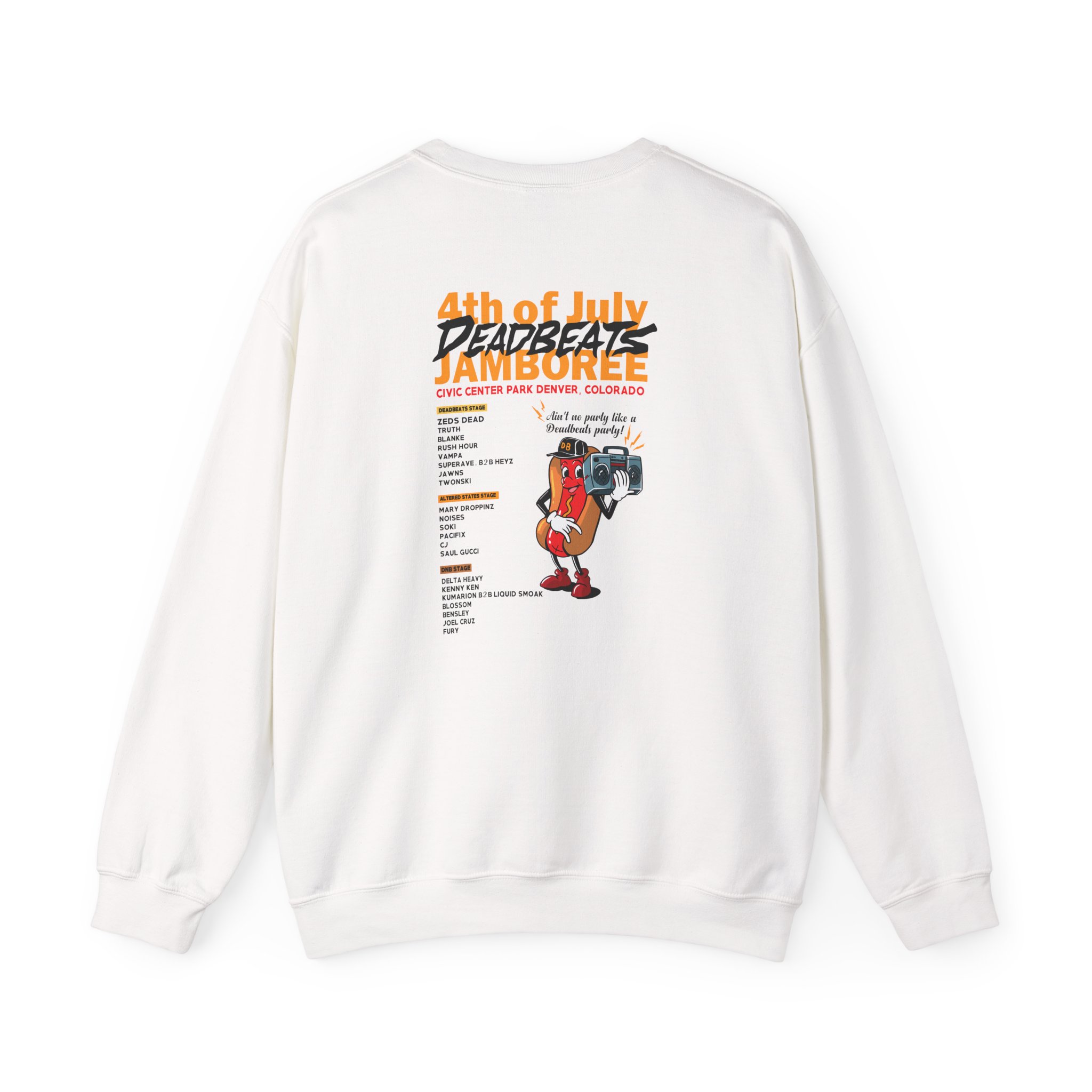Deadbeats Jamboree Hot Dog Unisex Heavy Blend™ Crewneck Sweatshirt - Image 2