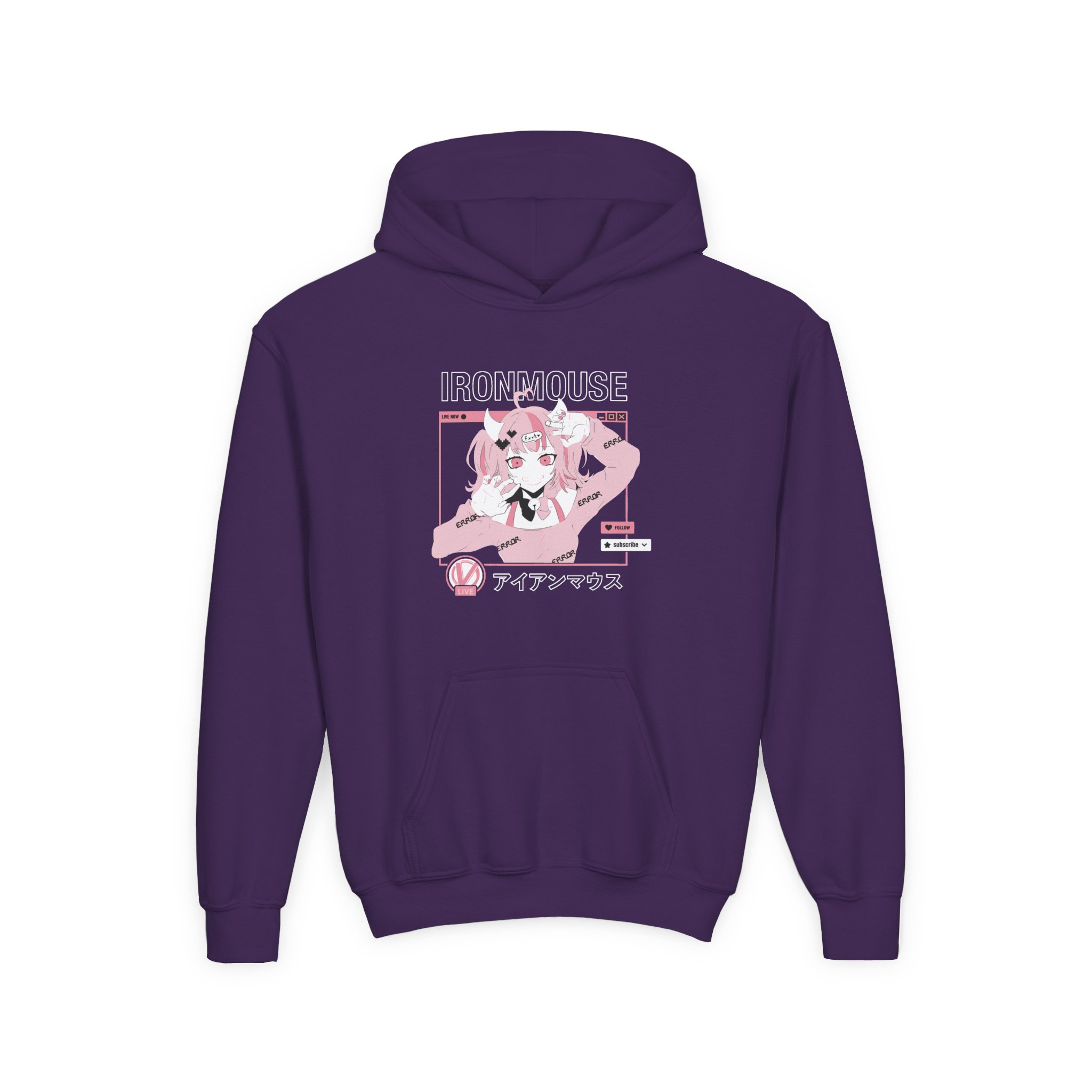 Ironmouse Live Youth Heavy Blend Hooded Sweatshirt - Image 7