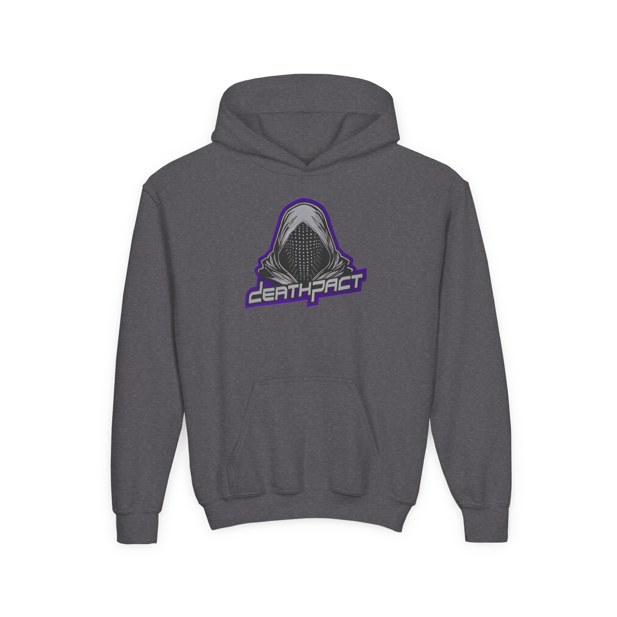 Deathpact From Darkness xx Comes Light Youth Heavy Blend Hooded Sweatshirt - Image 7