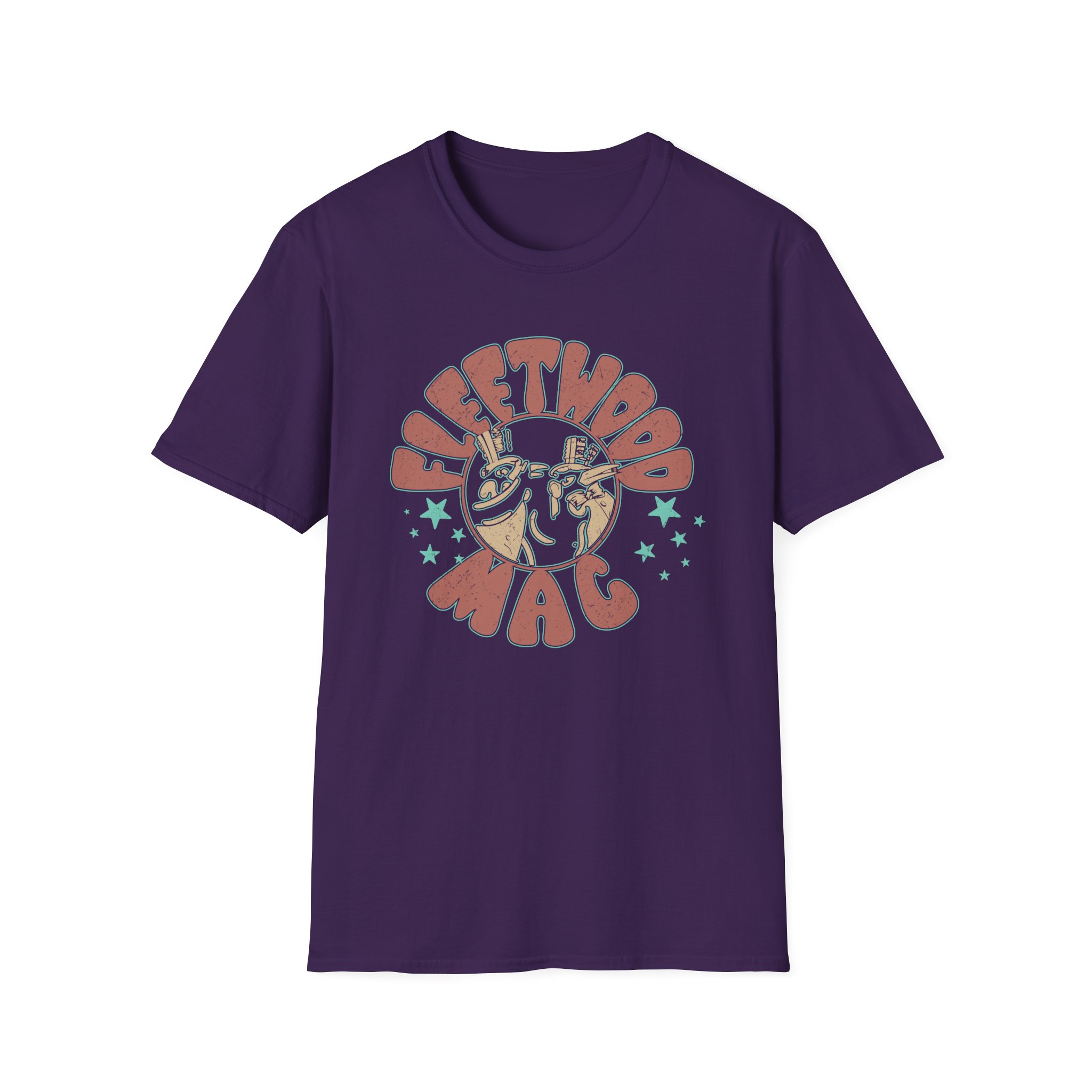 Fleetwood Mac Stars & Penguins Unisex Softstyle T-Shirt - Image 5