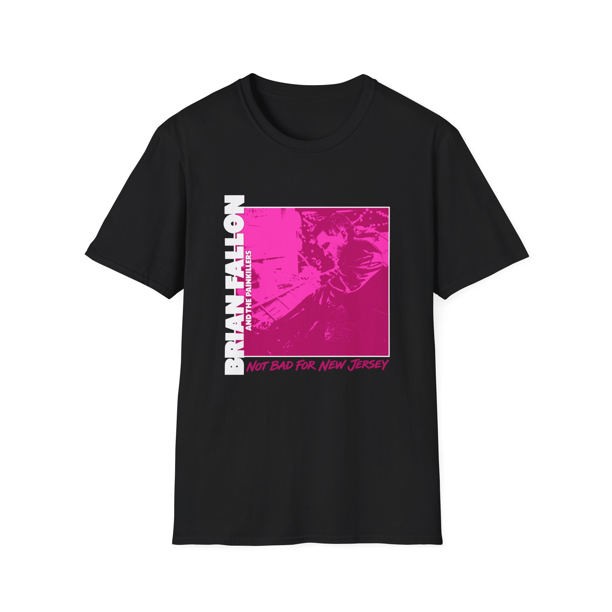 Brian Fallon Not Bad Pink Graphic Unisex Softstyle T-shirt