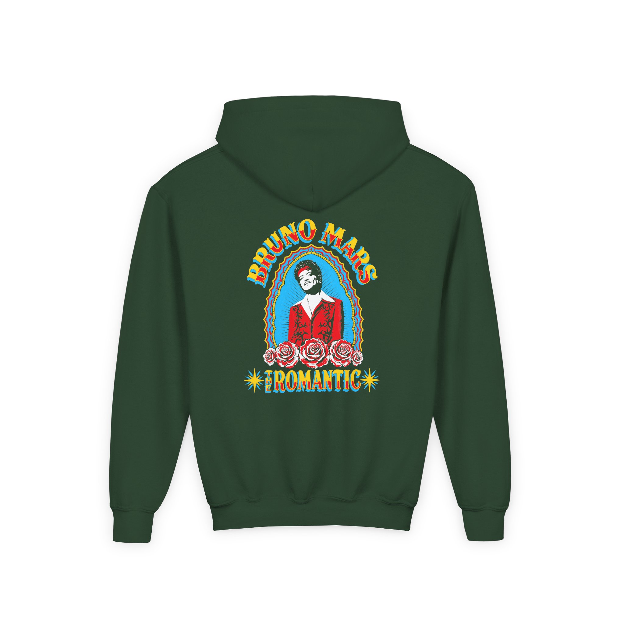 Bruno Mars the Romantic Halo Youth Heavy Blend Hooded Sweatshirt - Image 4