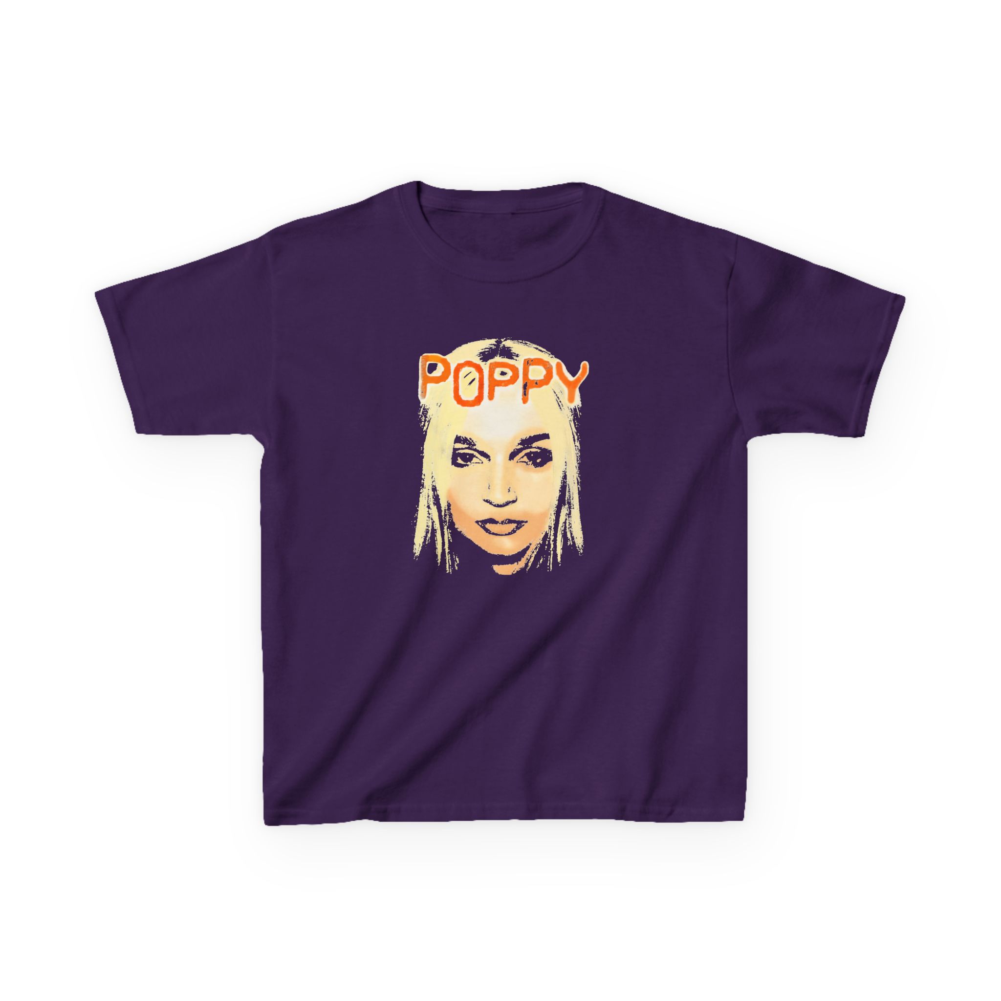 Kids Poppy Negative Spaces Heavy Cotton™ Tee - Image 9