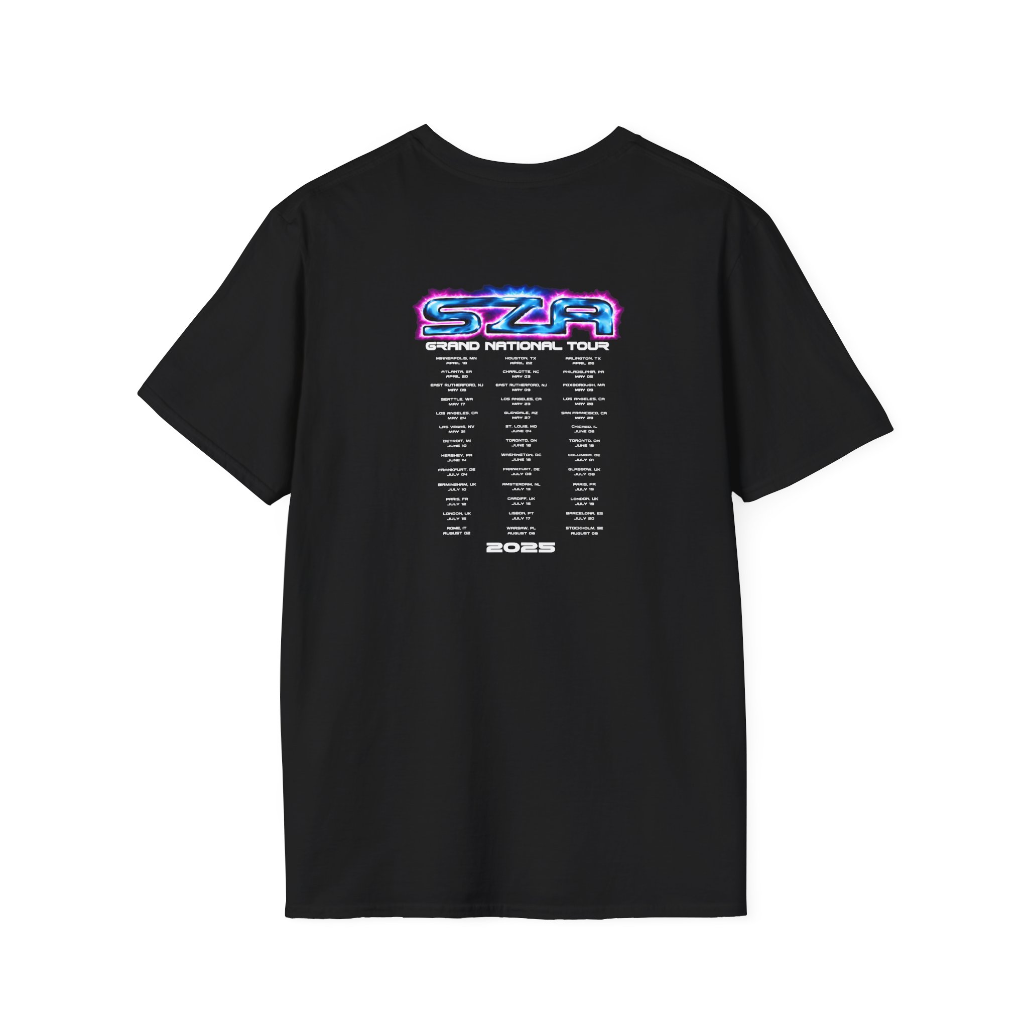 Sza Sos Butterfly Grand National Tour Unisex Softstyle T-Shirt - Image 2