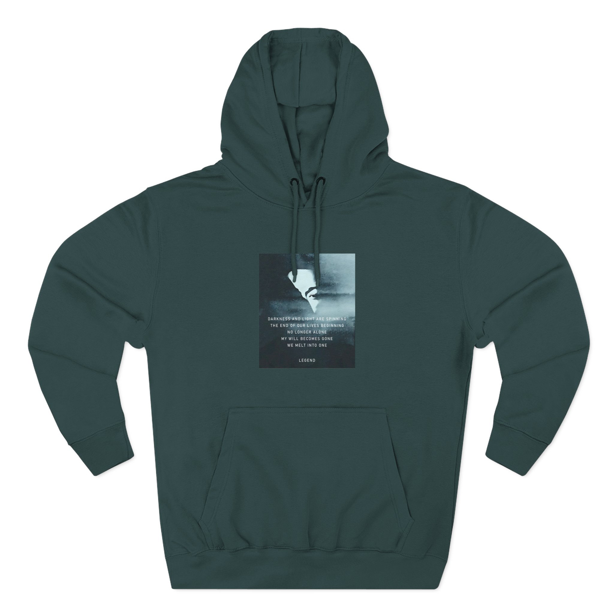 John Legend Darkness Lyrics Three-Panel Fleece Hoodie - Image 19