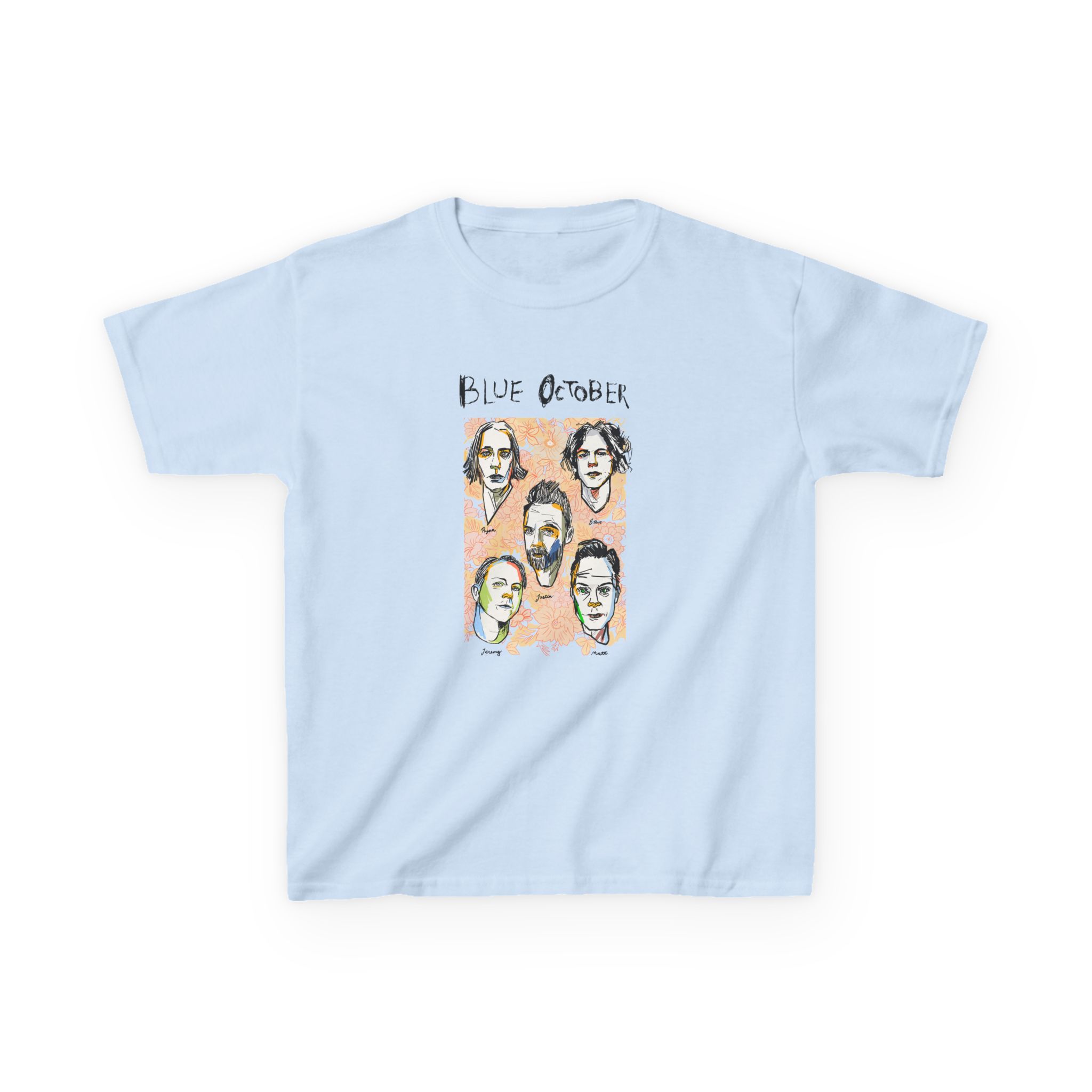 Blue October Caricature Kids Heavy Cotton™ Tee - Image 9