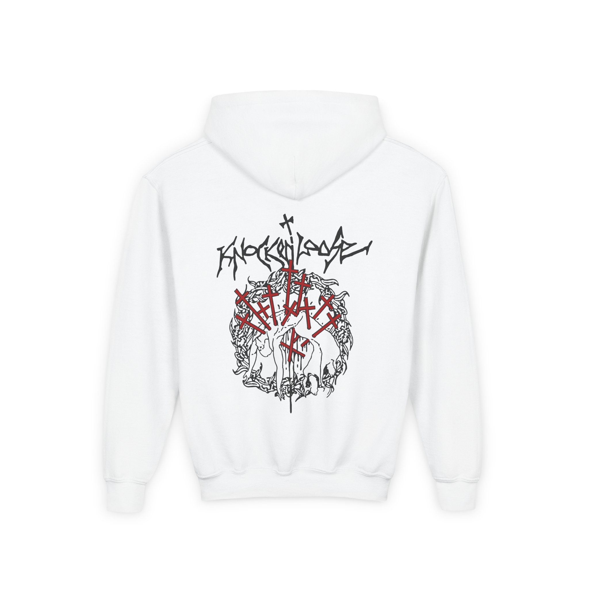 Knocked Loose Otak Ash Youth Heavy Blend Hooded Sweatshirt - Image 2
