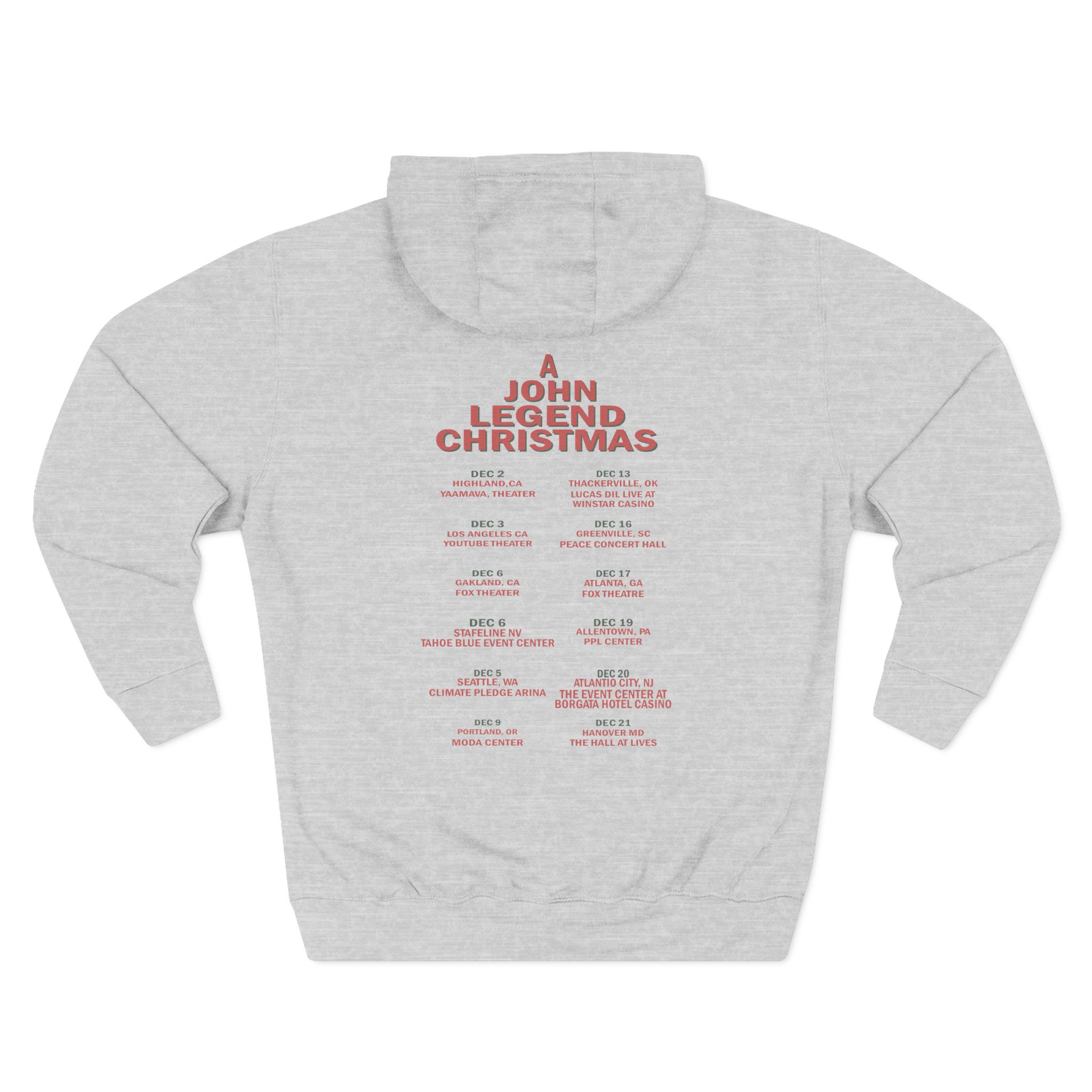 John Legend Ivory Tour Three-Panel Fleece Hoodie - Image 4