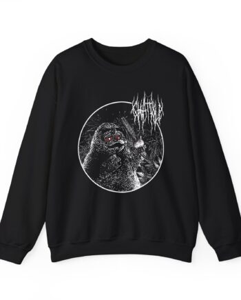 Chat Pile Grim Guy Smoking Weed Unisex Heavy Blend™ Crewneck Sweatshirt