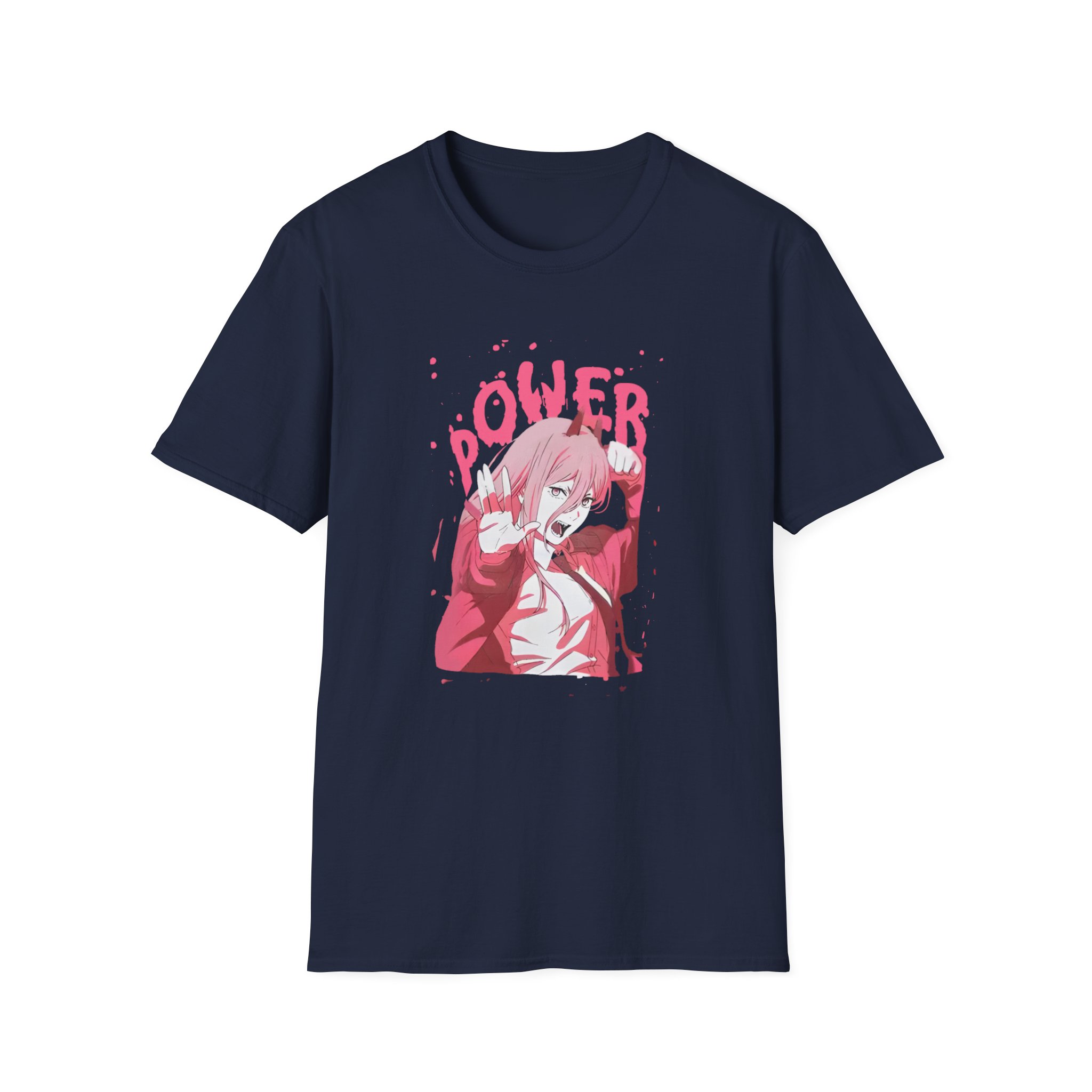 Chainsaw Man Power Splatter Unisex Softstyle T-Shirt - Image 11