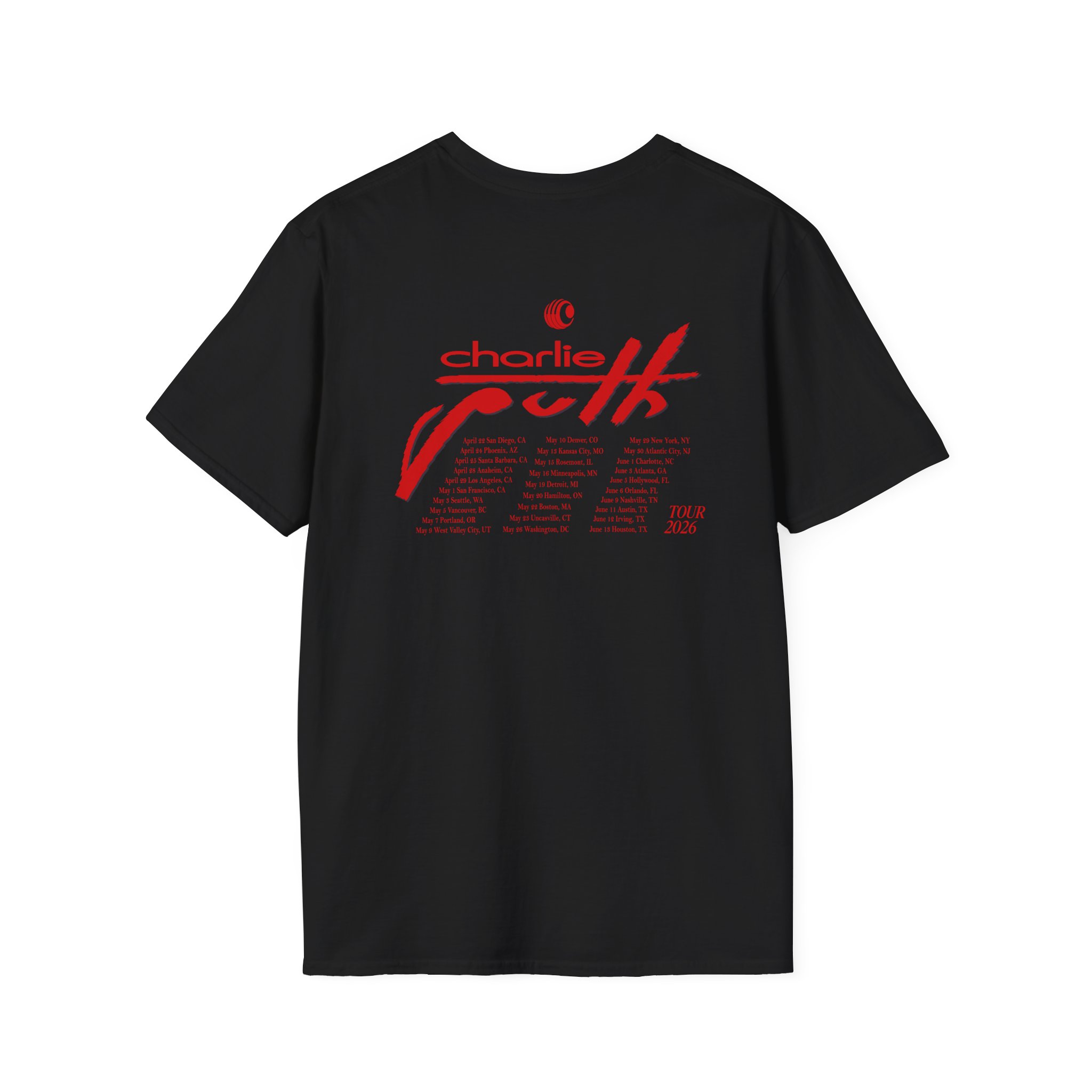 Charlie Puth Charlie Puth 2026 Tour Unisex Softstyle T-Shirt - Image 4