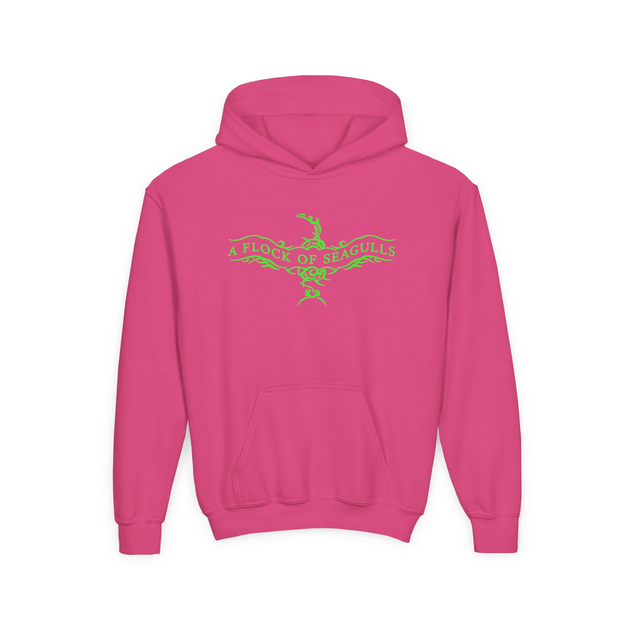 A Flock of Seagulls Logo Youth Heavy Blend Hooded Sweatshirt - Image 13