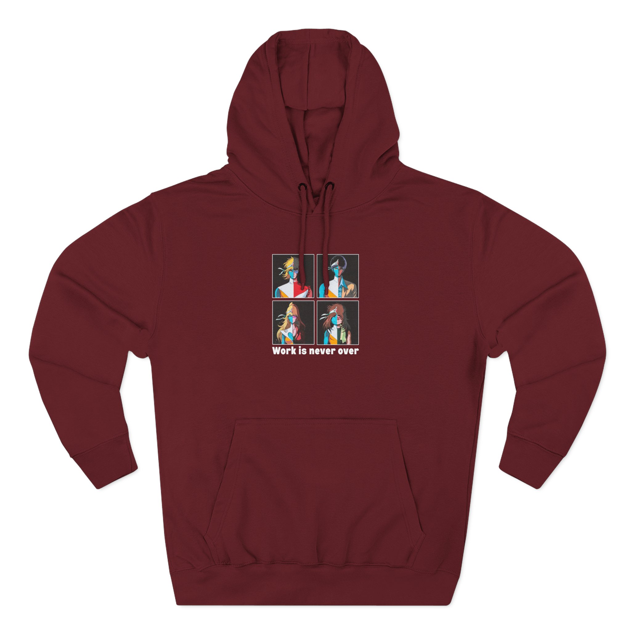 Daft Punk Work is never over Three-Panel Fleece Hoodie - Image 13