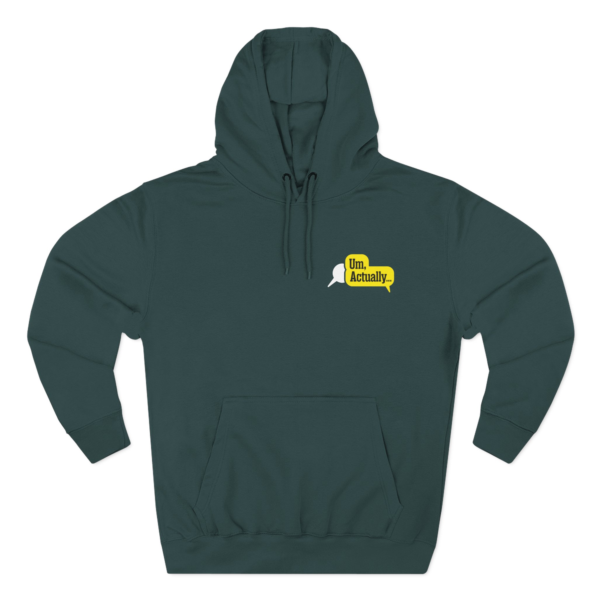 Dropout Um, Actually Fact Checker Three-Panel Fleece Hoodie - Image 7