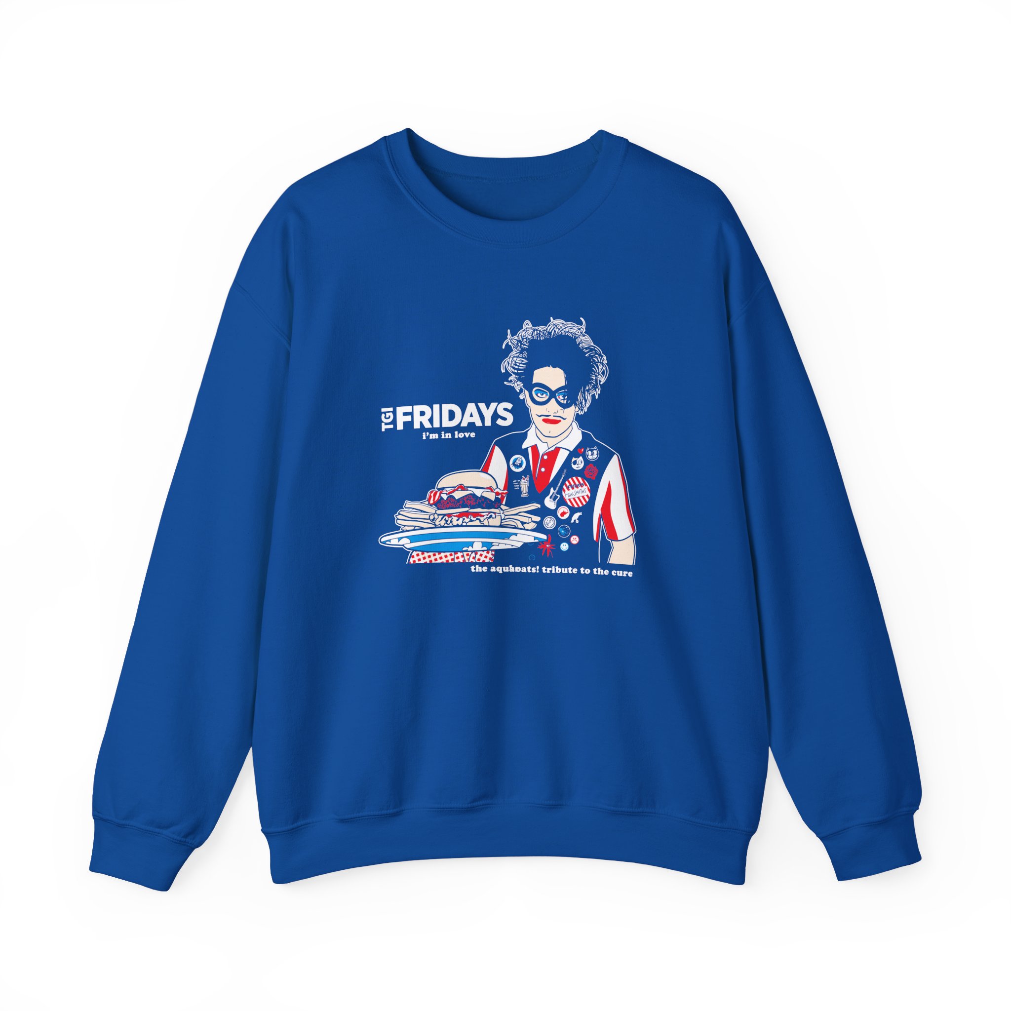 The Aquabats! TGI Fridays I’m In Love Tribute To The Cure Unisex Heavy Blend™ Crewneck Sweatshirt - Image 11