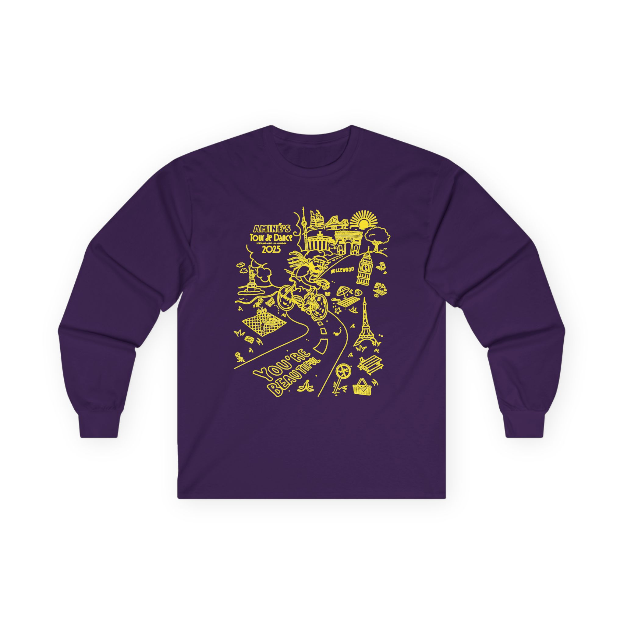 Aminé You're Beautiful Tour Unisex Ultra Cotton Long Sleeve Tee - Image 15