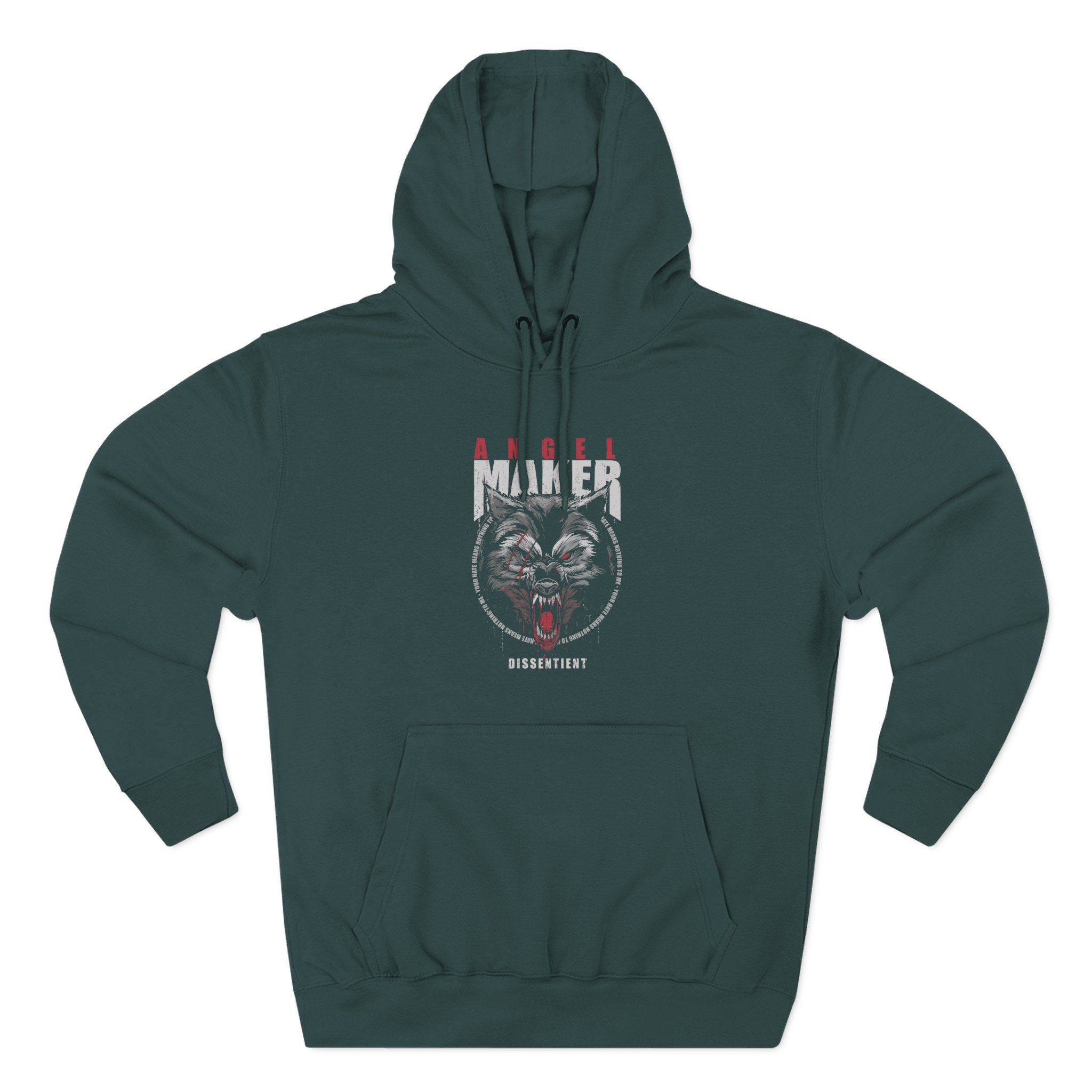 Angelmaker Battle Wolf Three-Panel Fleece Hoodie - Image 5