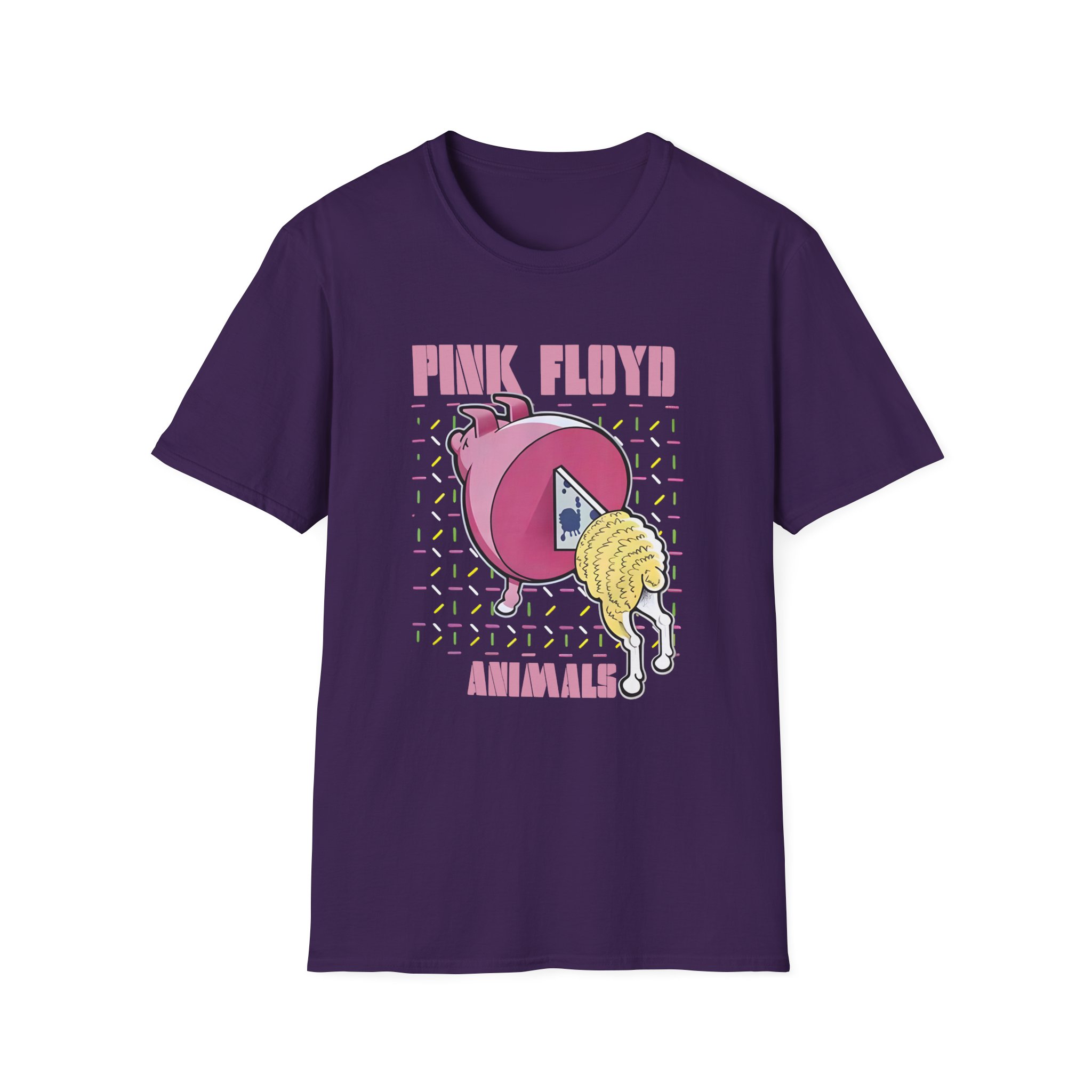 Pink Floyd Animals Oink Oink Unisex Softstyle T-Shirt - Image 9
