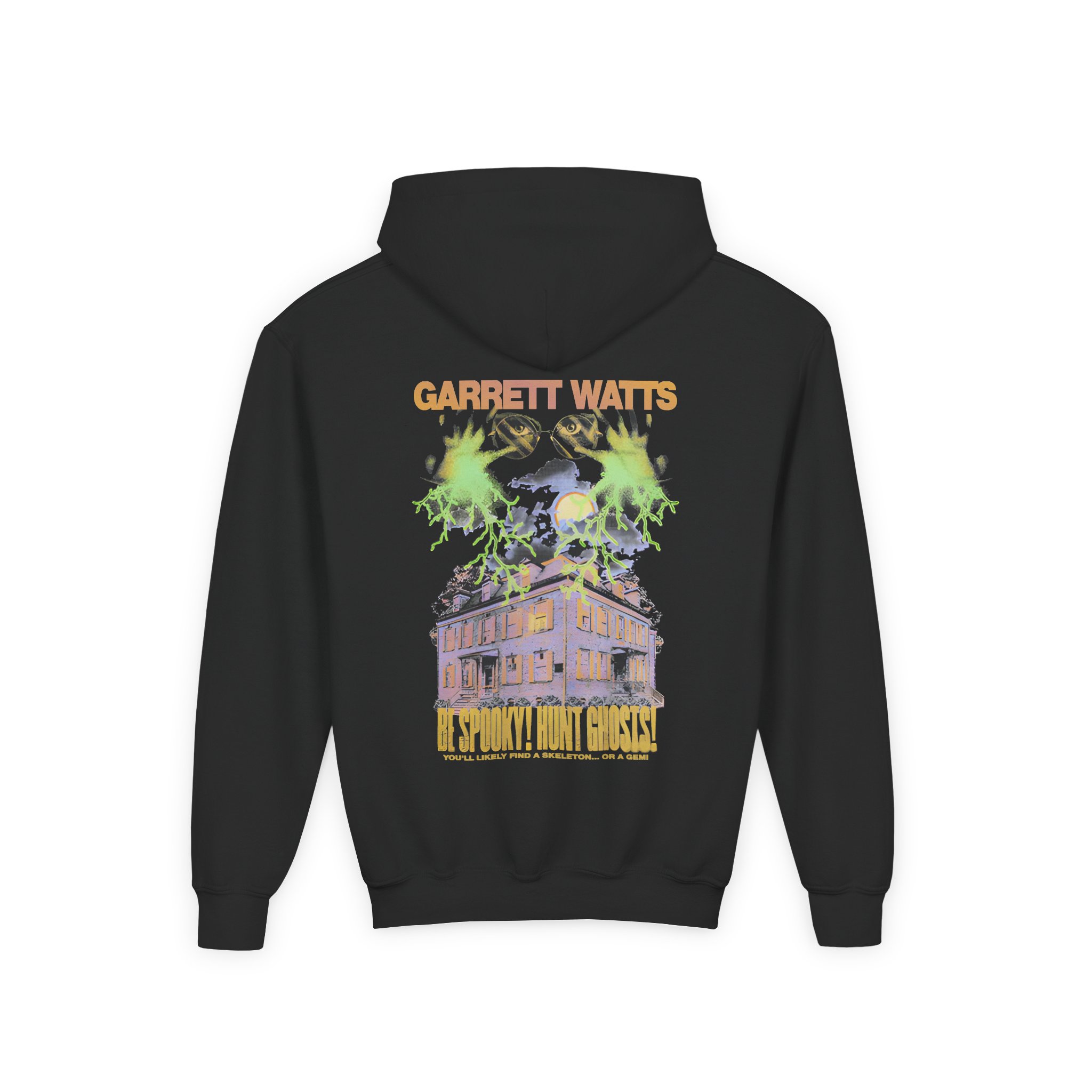 Garrett Watts Haunted Powers Youth Heavy Blend Hooded Sweatshirt - Image 2