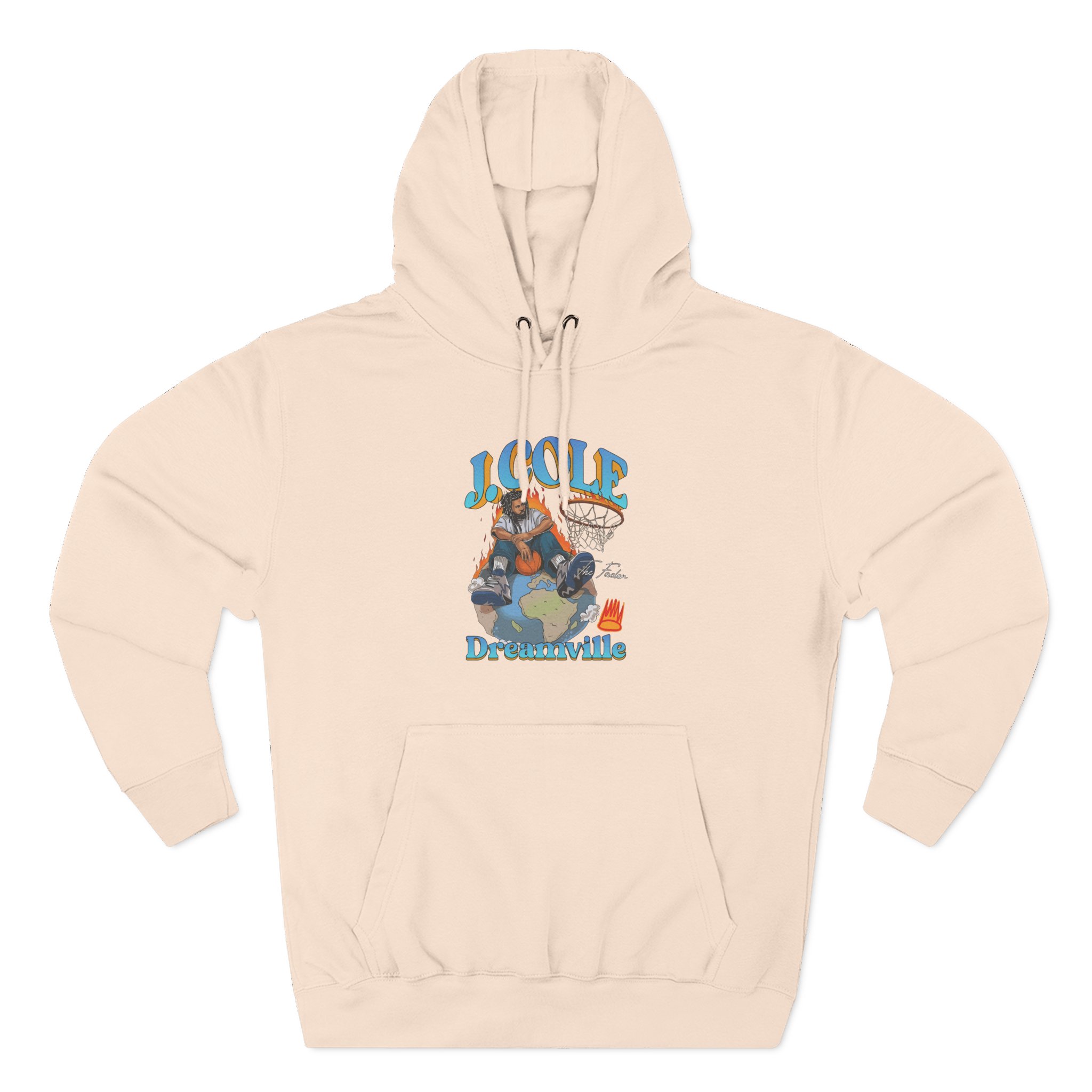 J Cole "Dreamville World" Three-Panel Fleece Hoodie - Image 9