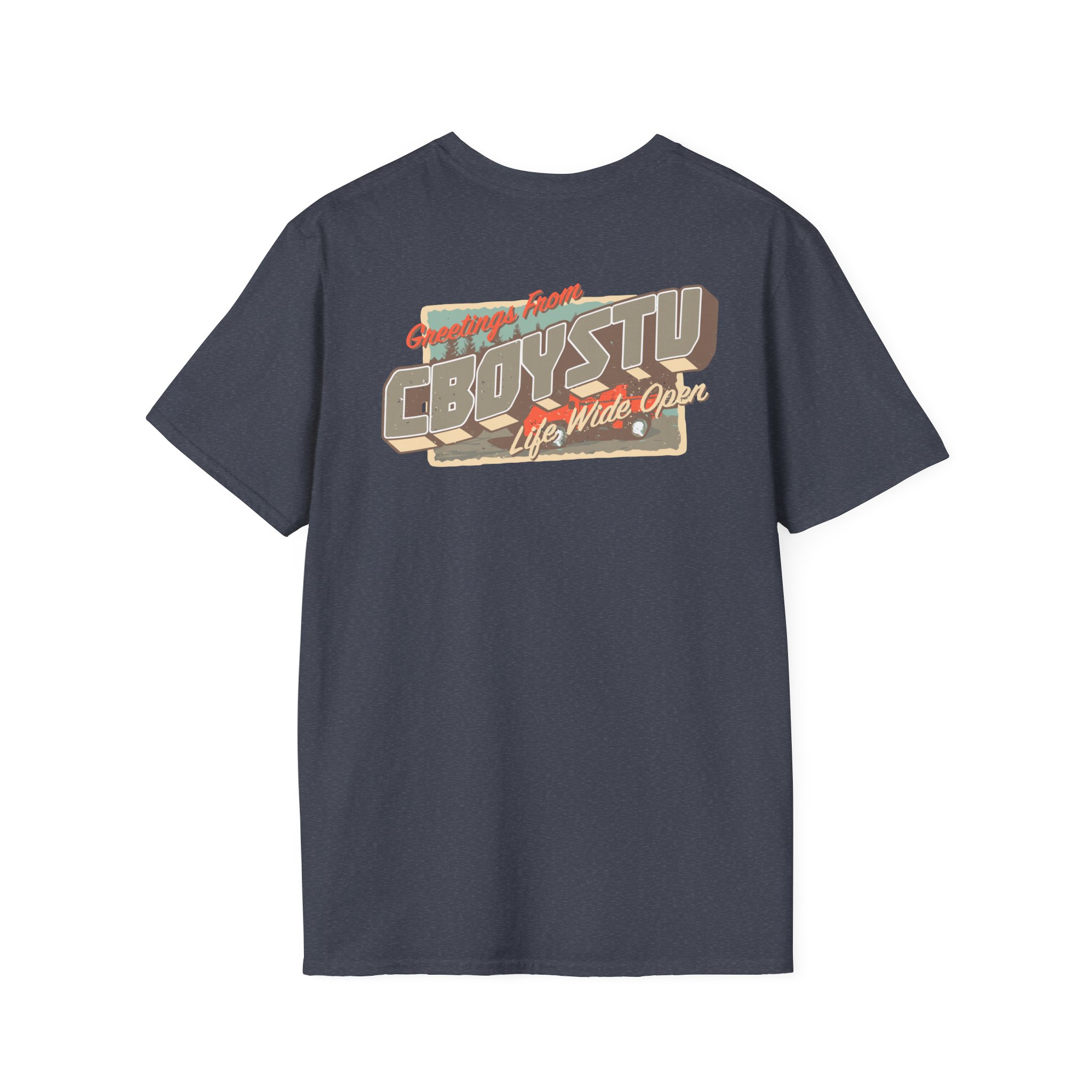 Cboystv Postcard Unisex Softstyle T-Shirt - Image 22