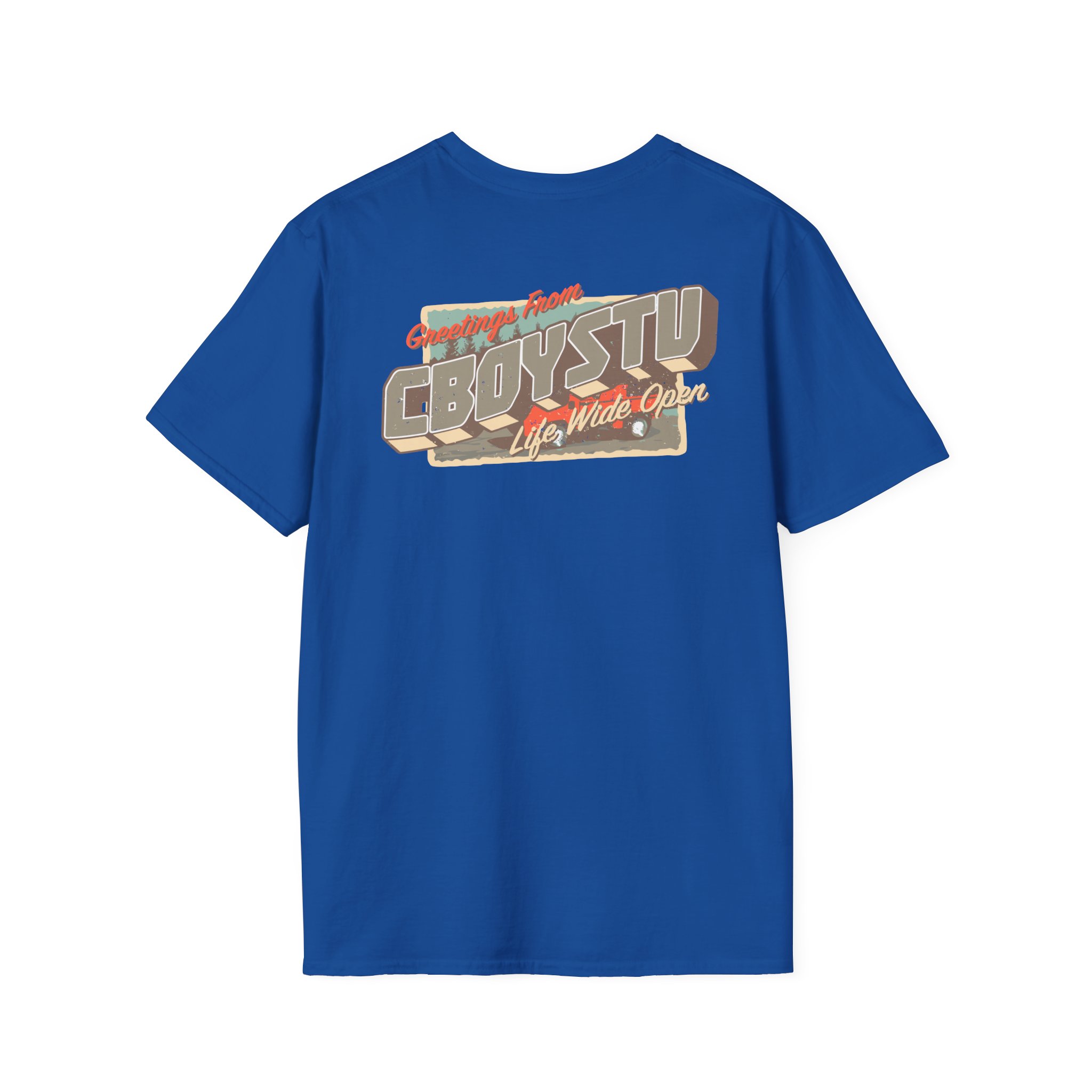 Cboystv Postcard Unisex Softstyle T-Shirt - Image 14