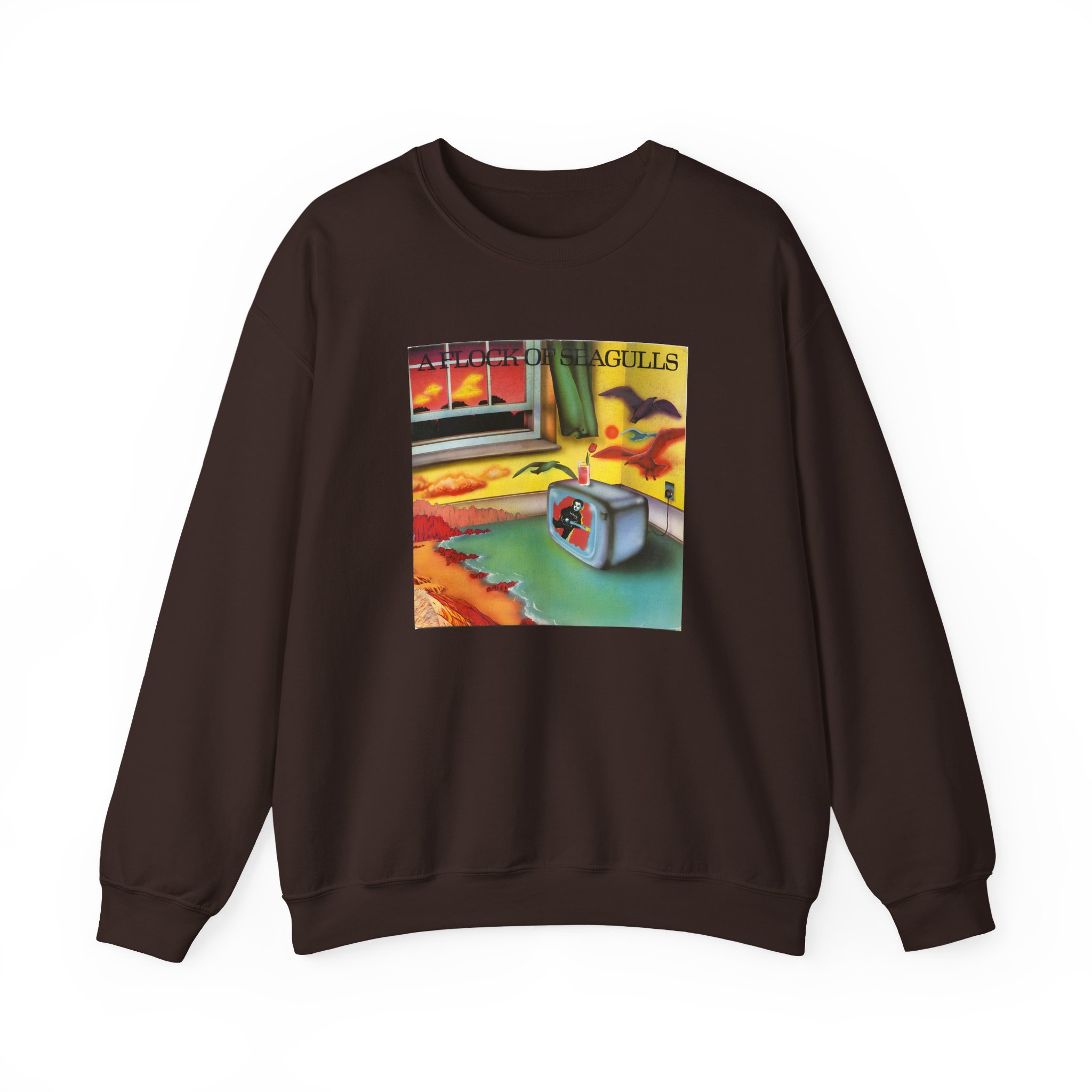 A Flock of Seagulls Original Album Cover Unisex Heavy Blend™ Crewneck Sweatshirt - Image 3