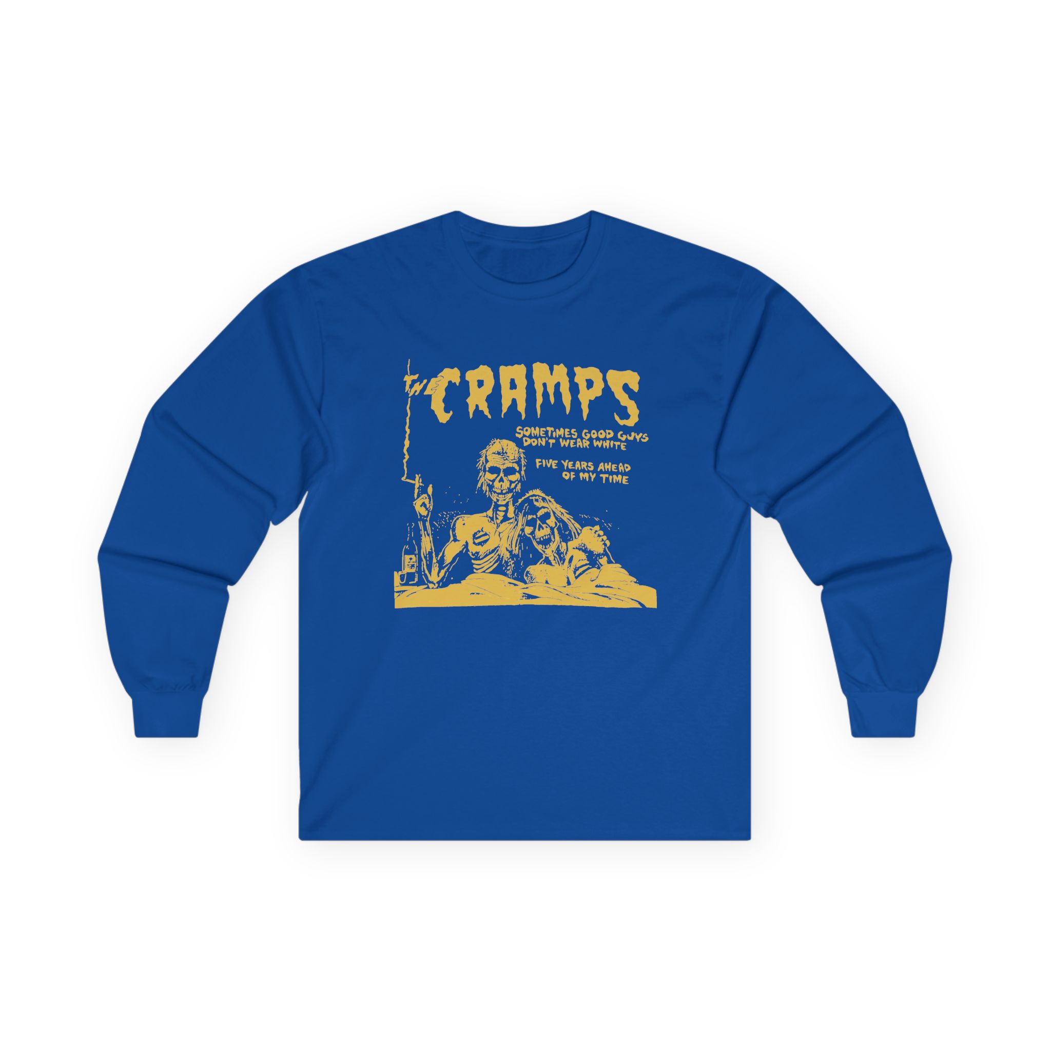 The Cramps Sometimes Good Guys Don’t Wear White Unisex Ultra Cotton Long Sleeve Tee - Image 9