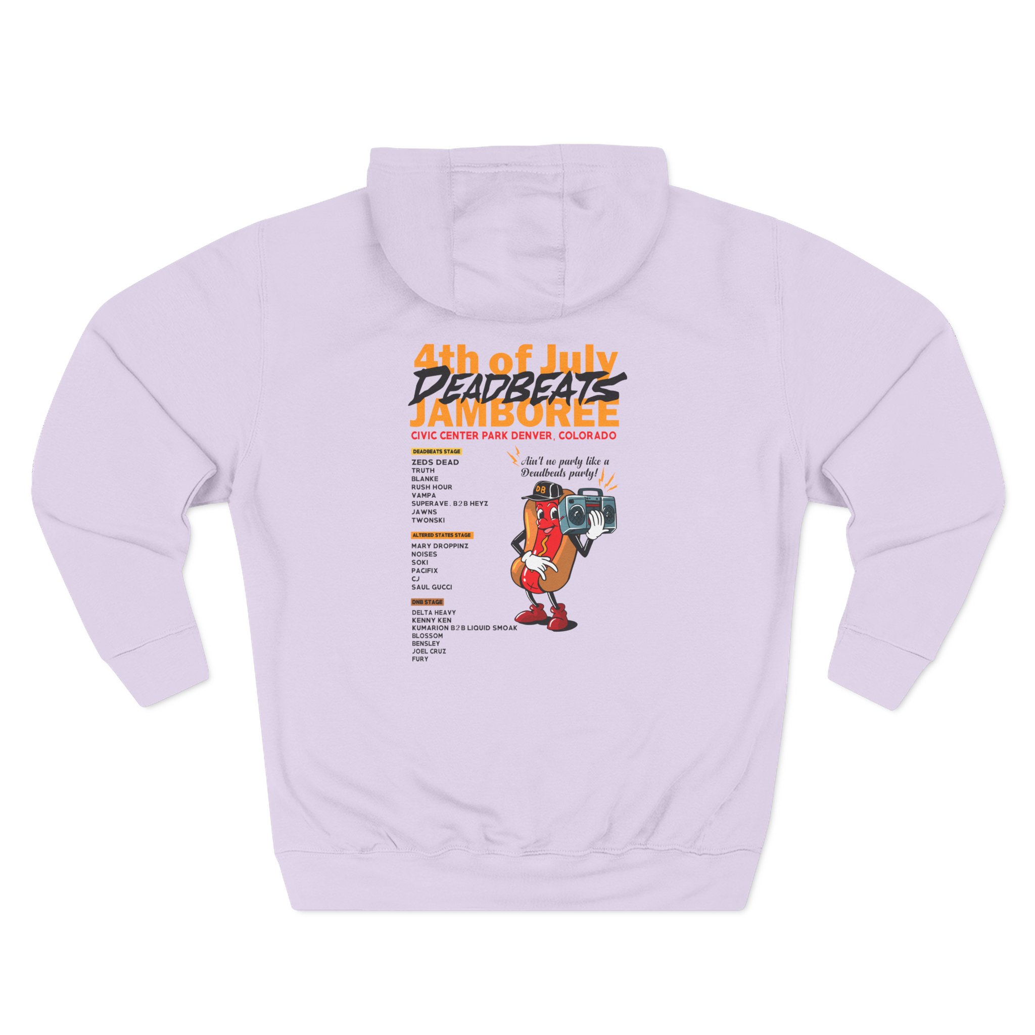Deadbeats Jamboree Hot Dog Three-Panel Fleece Hoodie - Image 12