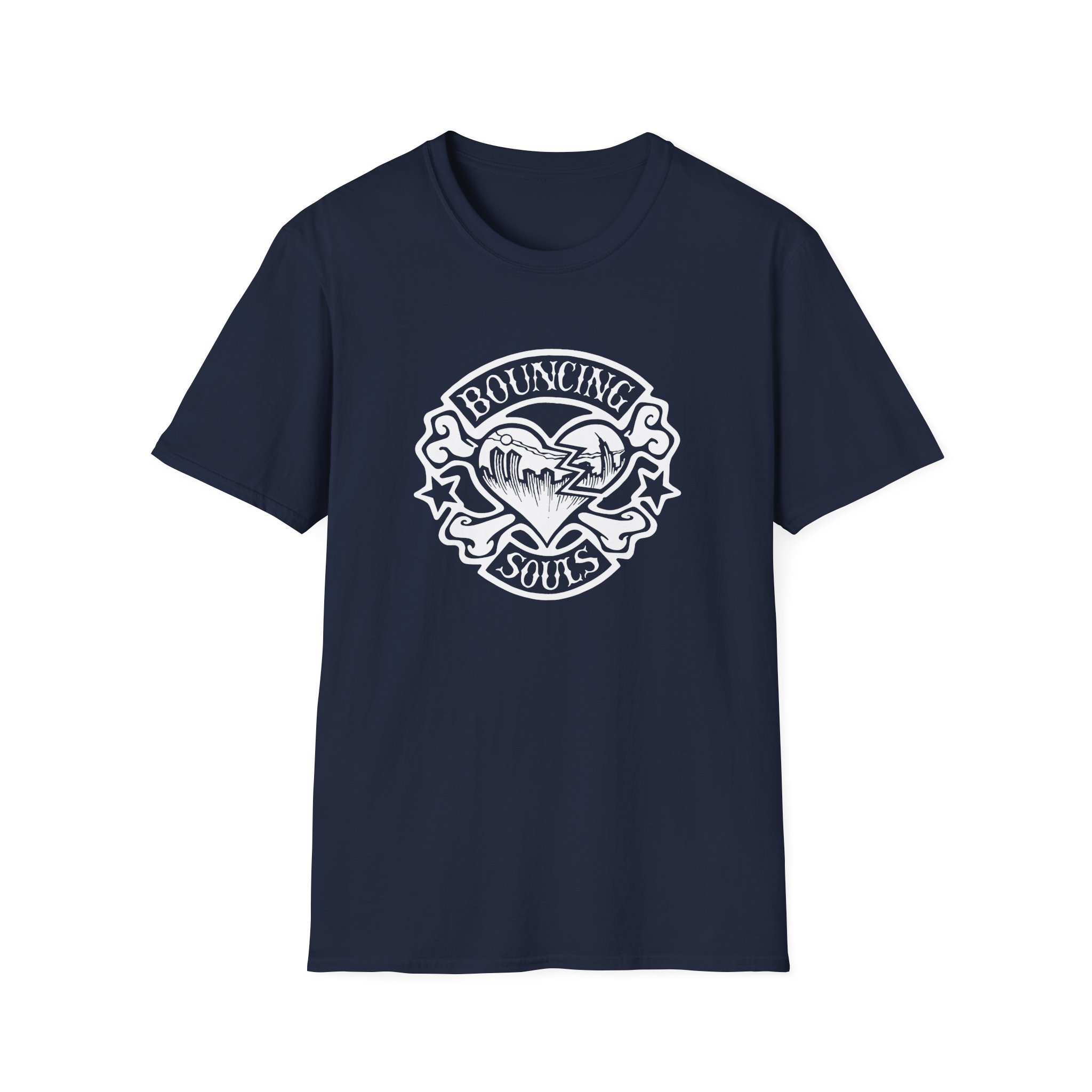 Cold Cuts the Bouncing Souls Rocker Heart Unisex Softstyle T-Shirt - Image 19