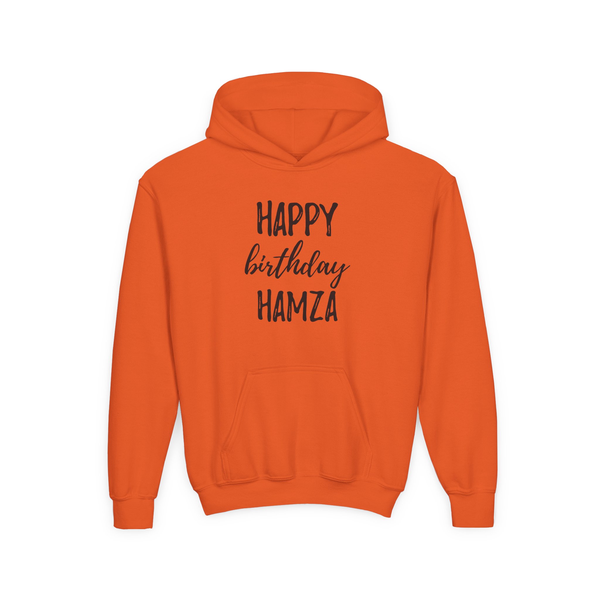 Hamza Happy Birthday Youth Heavy Blend Hooded Sweatshirt - Image 7