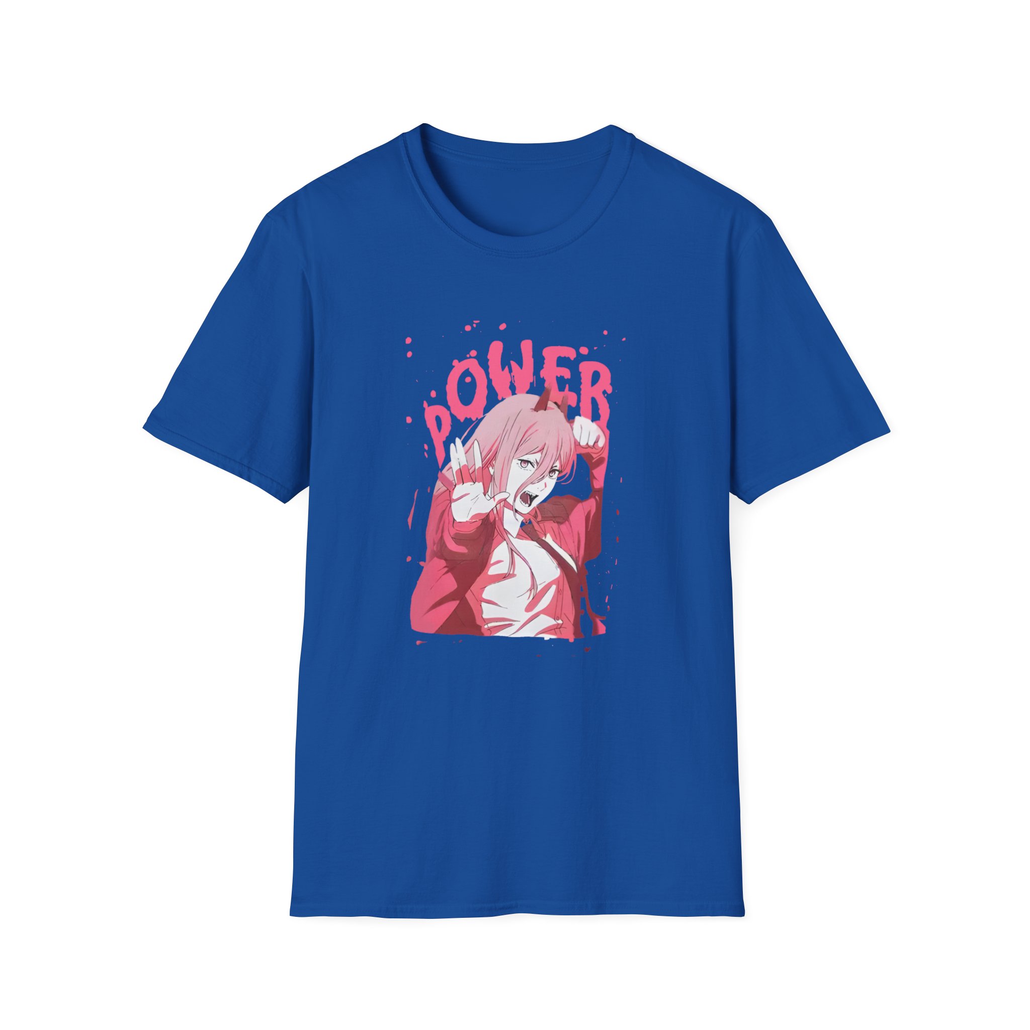 Chainsaw Man Power Splatter Unisex Softstyle T-Shirt - Image 7