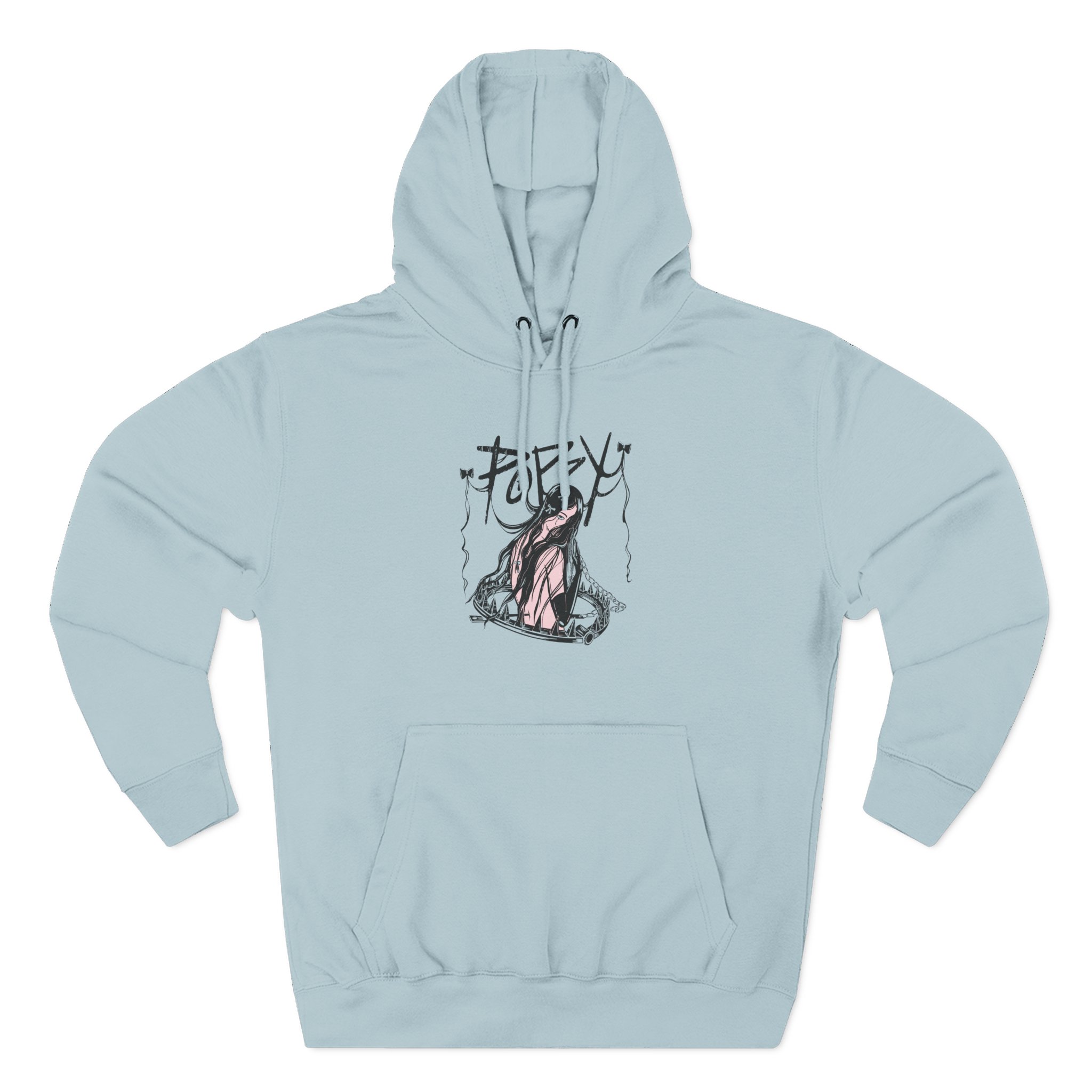 Poppy Negative Spaces Three-Panel Fleece Hoodie - Image 11