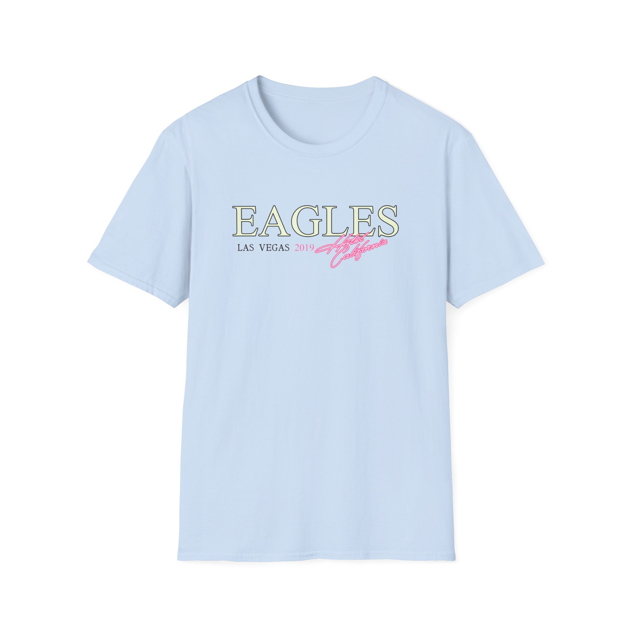 The Eagles Hotel California Las Vegas 2019 Unisex Softstyle T-Shirt - Image 21