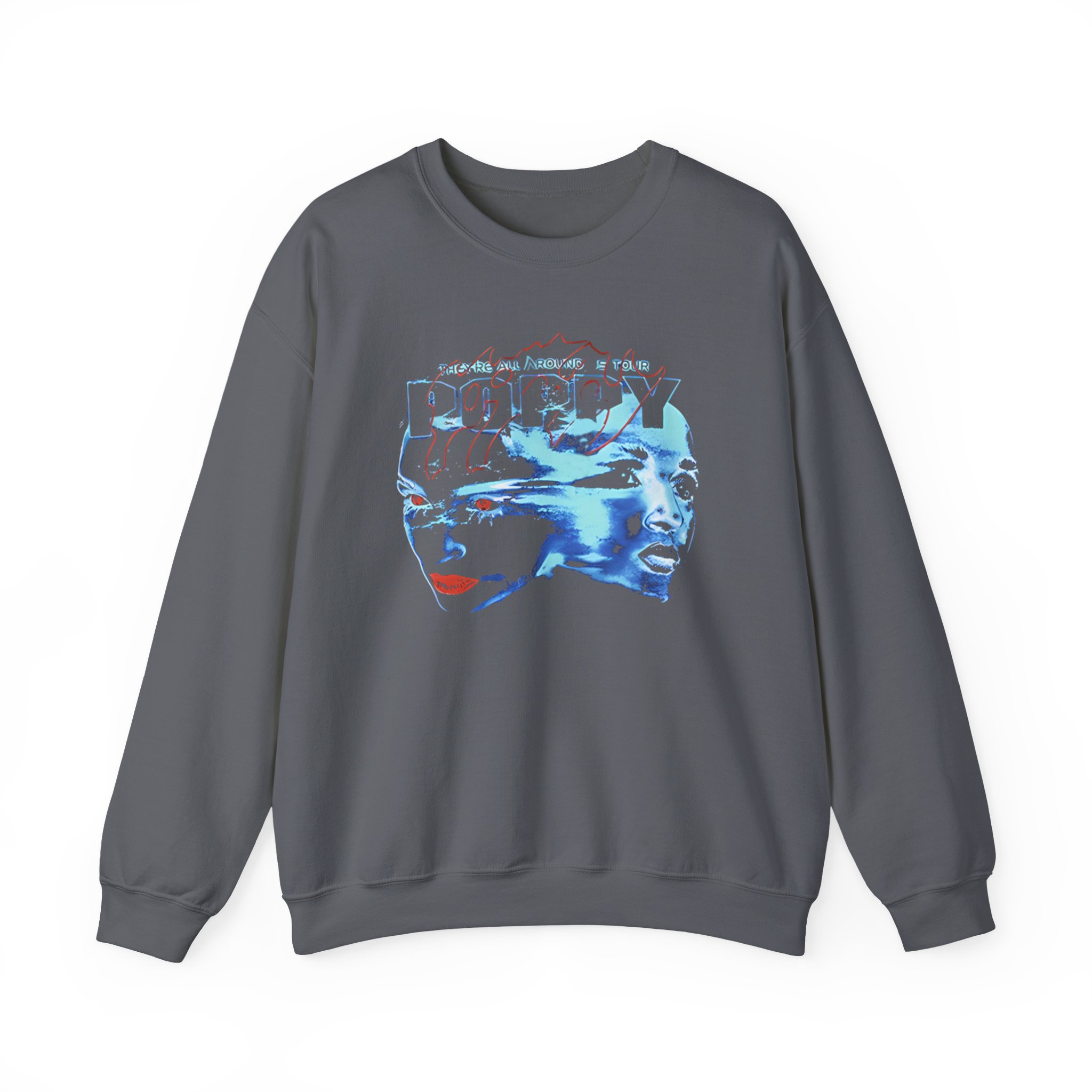Poppy They Are All Around Us Tour Unisex Heavy Blend™ Crewneck Sweatshirt - Image 5