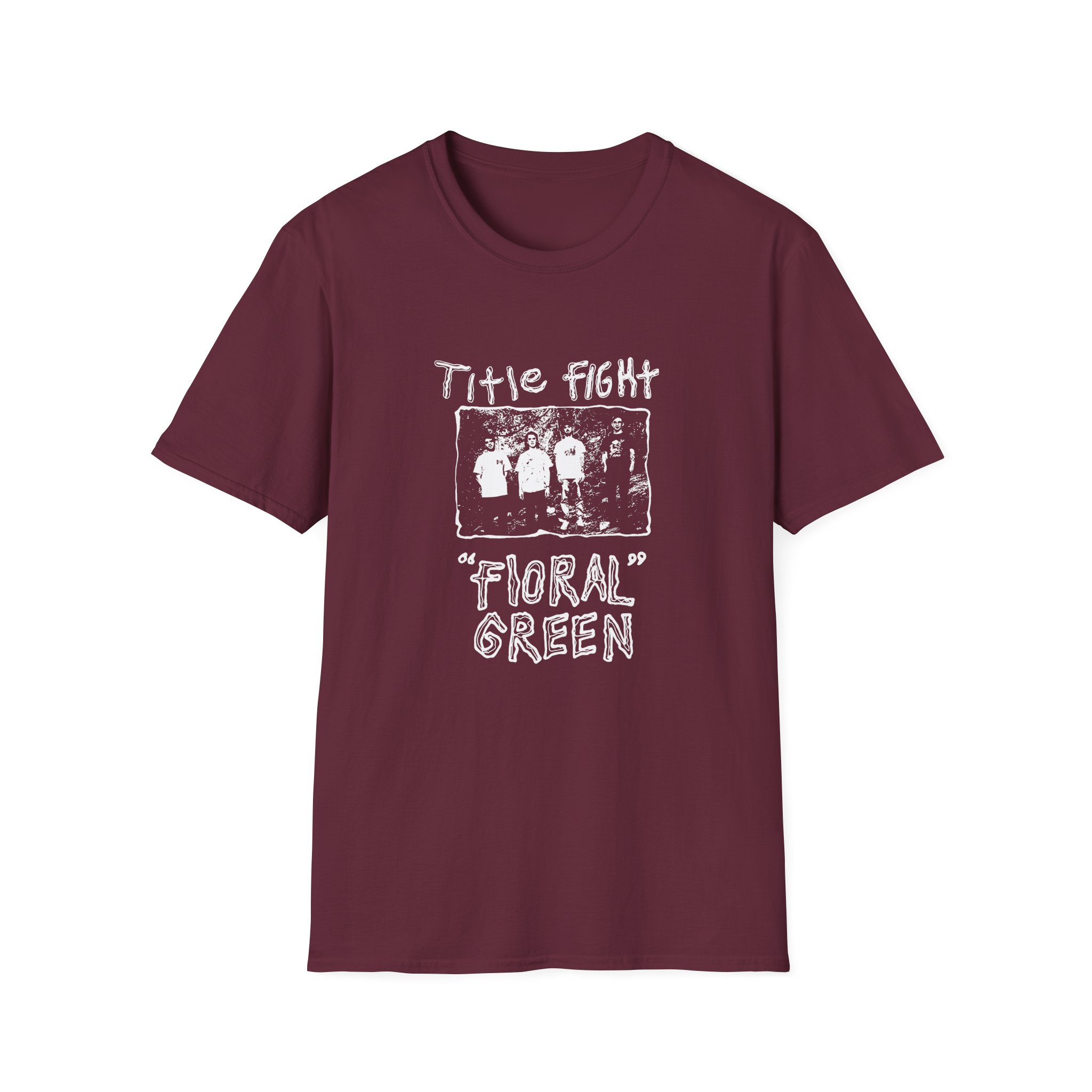 Cold Cuts Title Fight Floral Green Promo Unisex Softstyle T-Shirt - Image 5