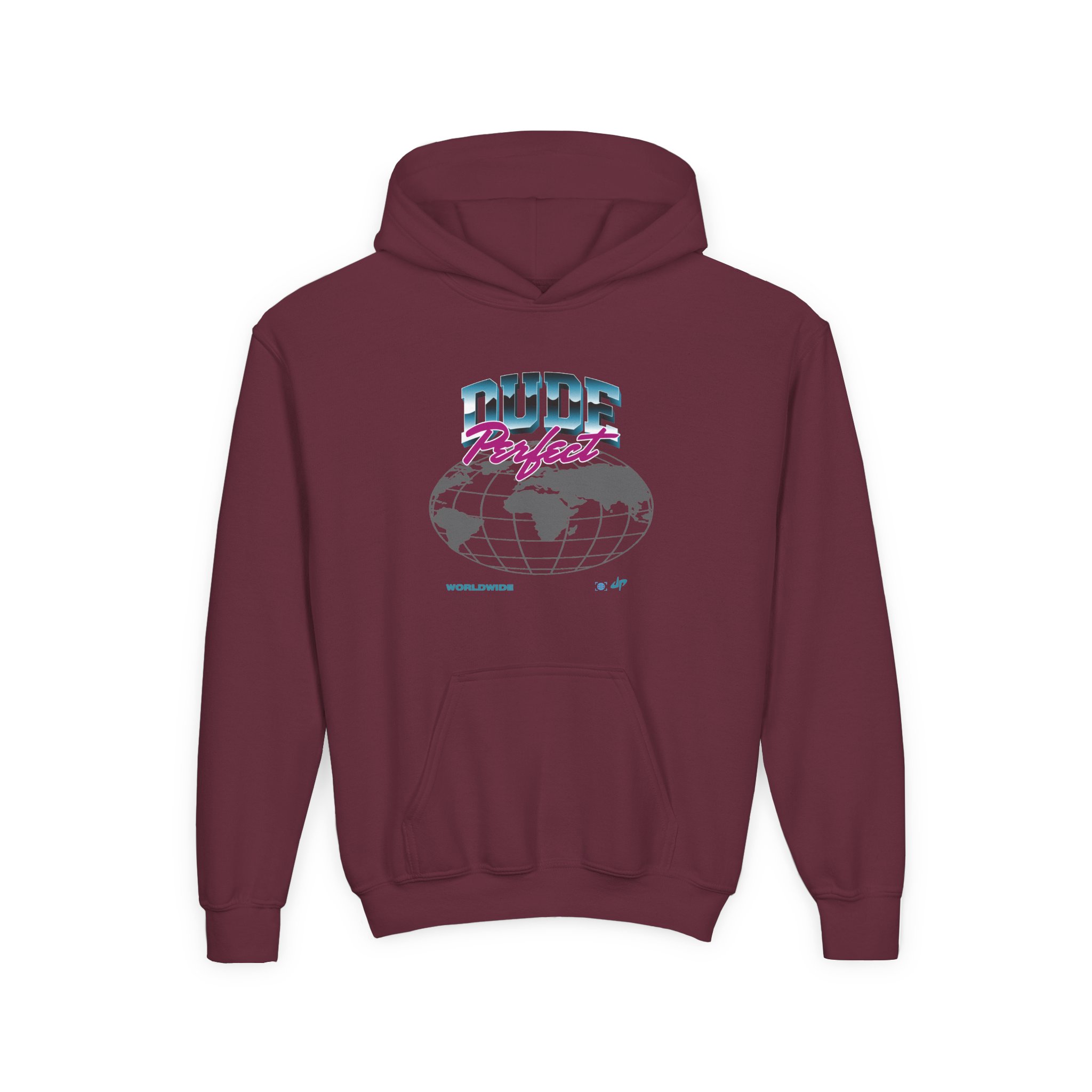 Dude Perfect Worldwide Youth Heavy Blend Hooded Sweatshirt - Image 3