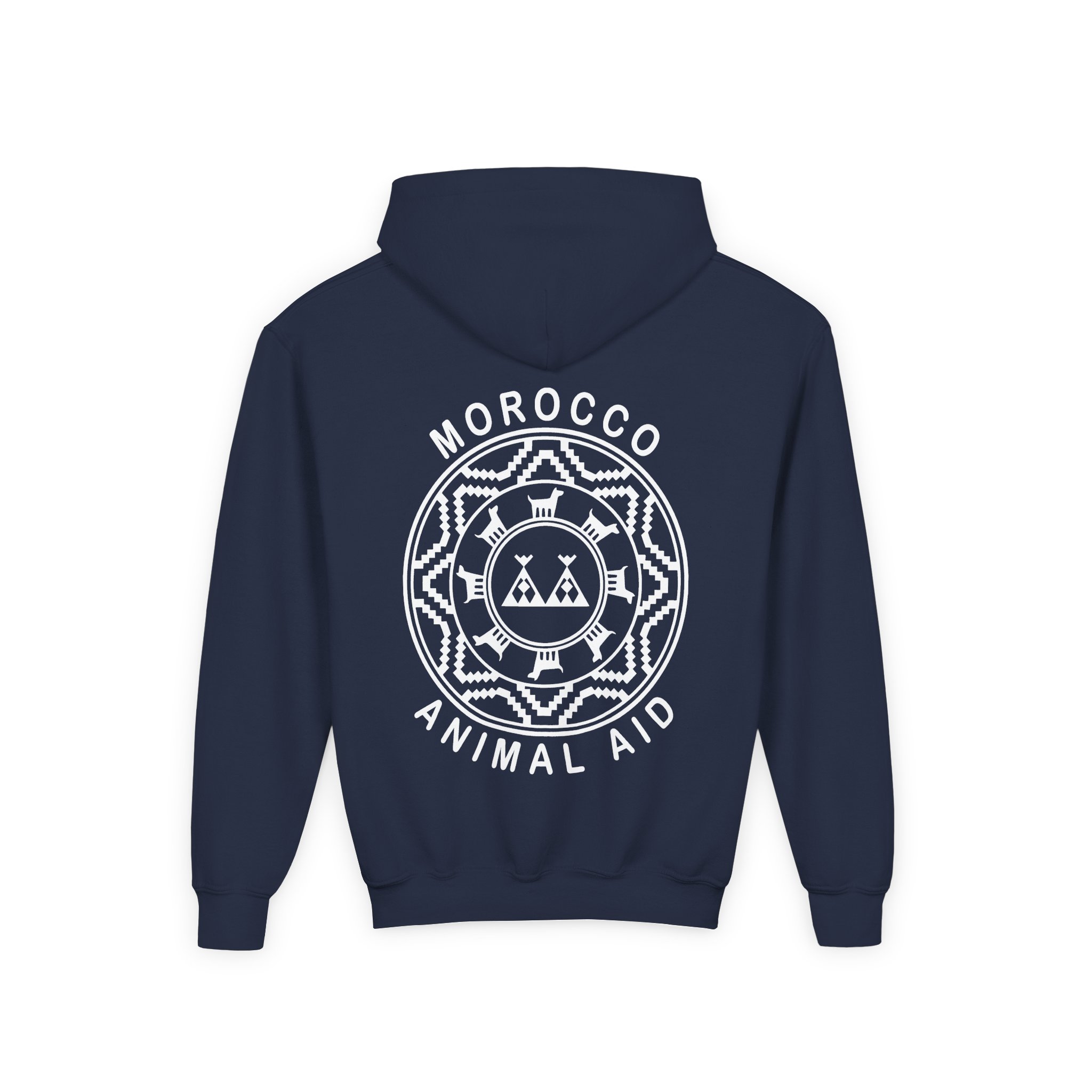 Kinging It Morocco Animal Aid Youth Heavy Blend Hooded Sweatshirt - Image 10