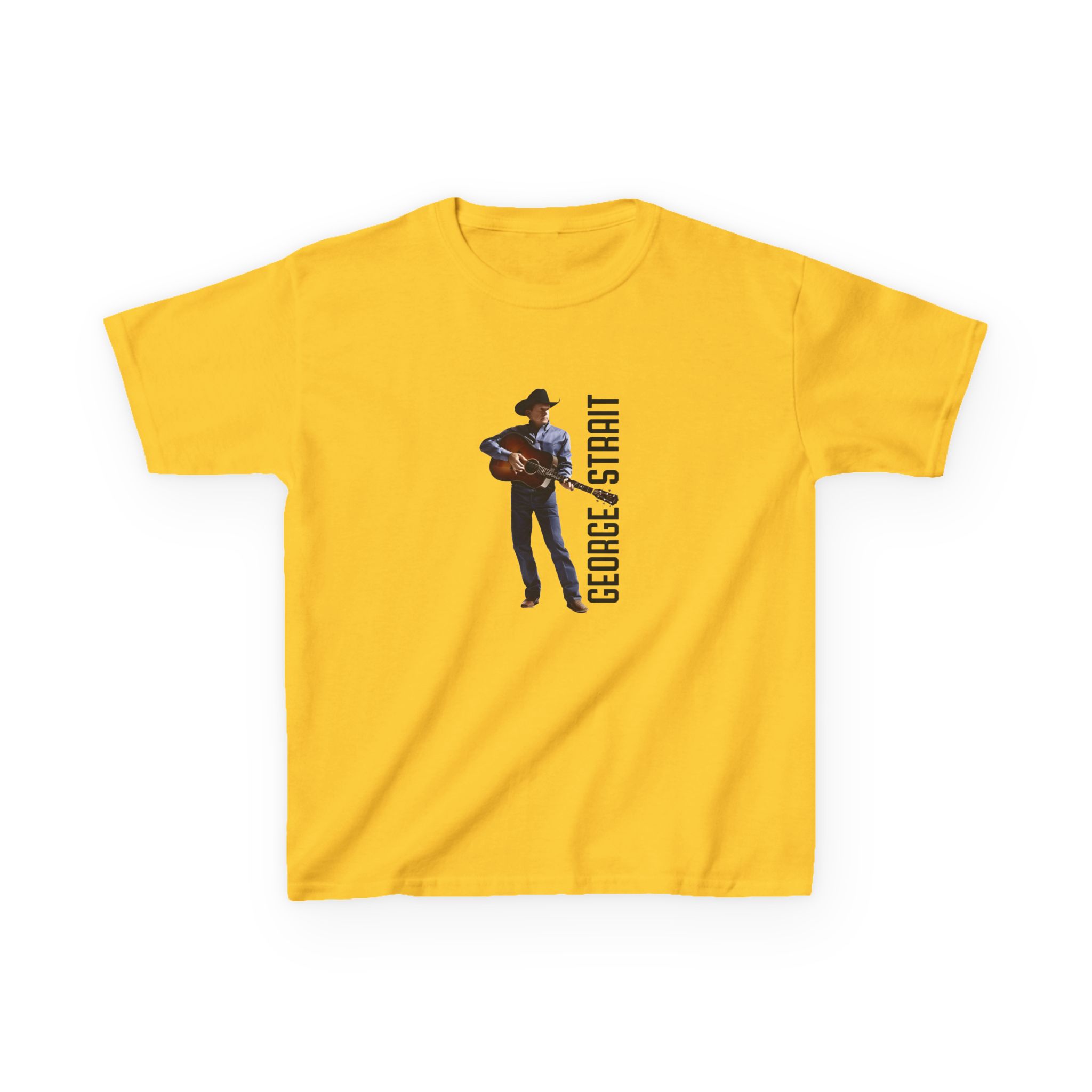 Kids George Strait Heather Denim Silhouette Heavy Cotton™ Tee - Image 9