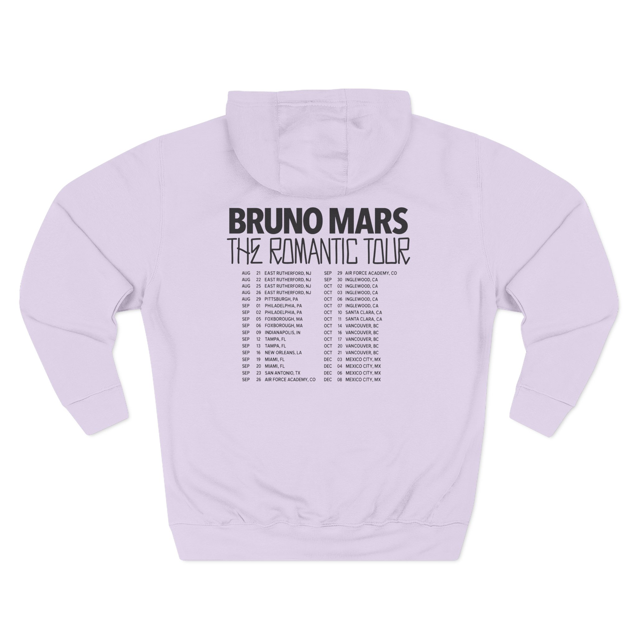 Bruno Mars the Romantic Tour Three-Panel Fleece Hoodie - Image 12