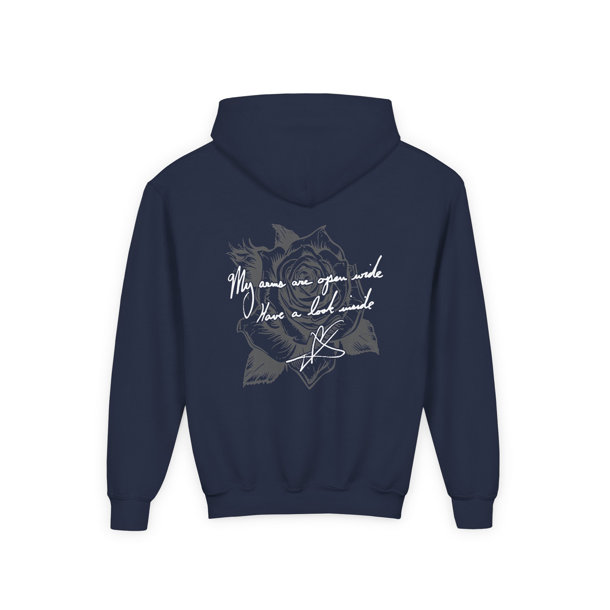 Blue October the Answers Youth Heavy Blend Hooded Sweatshirt - Image 4