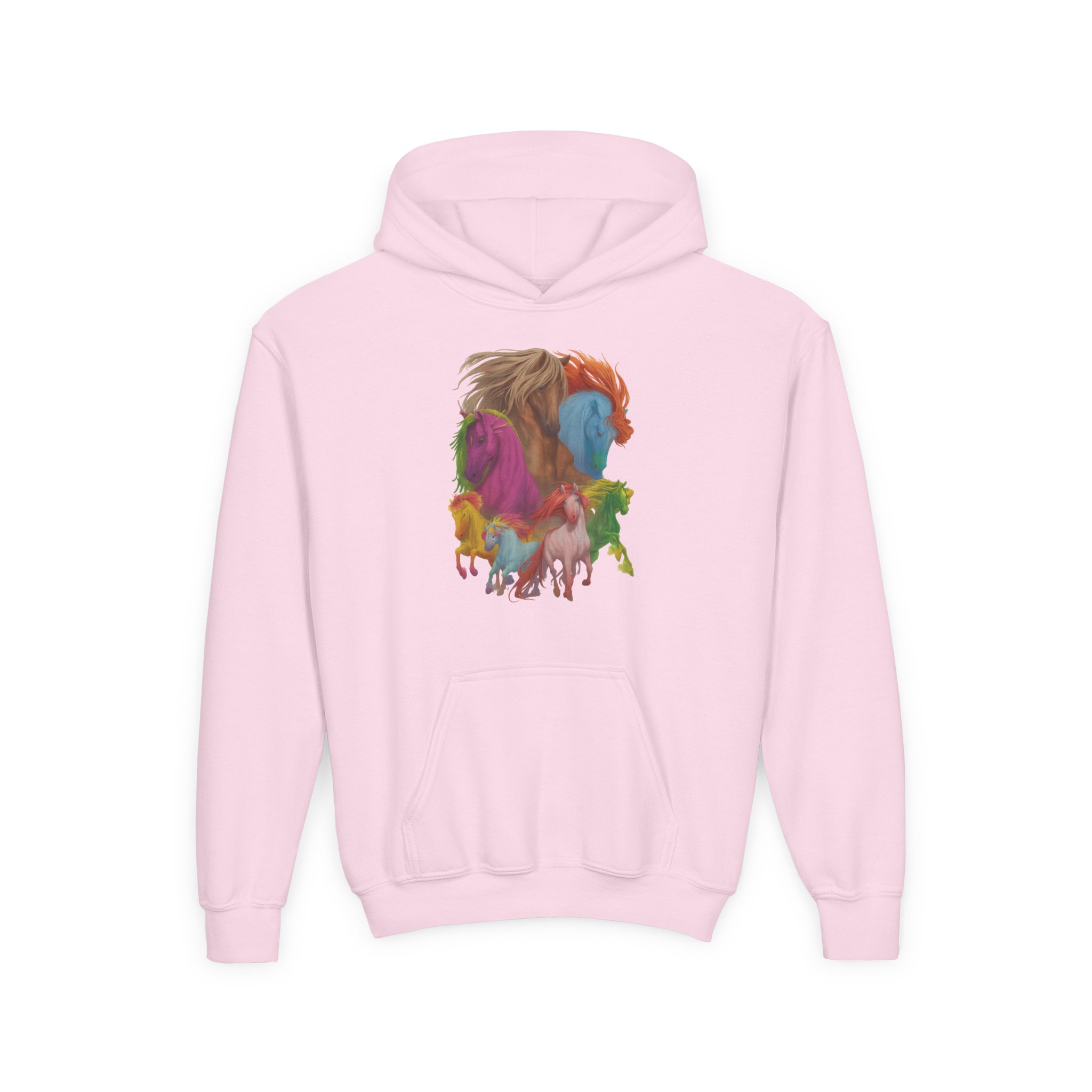 Dropout Dimension 20 The Seven Magic Horse Youth Heavy Blend Hooded Sweatshirt - Image 11