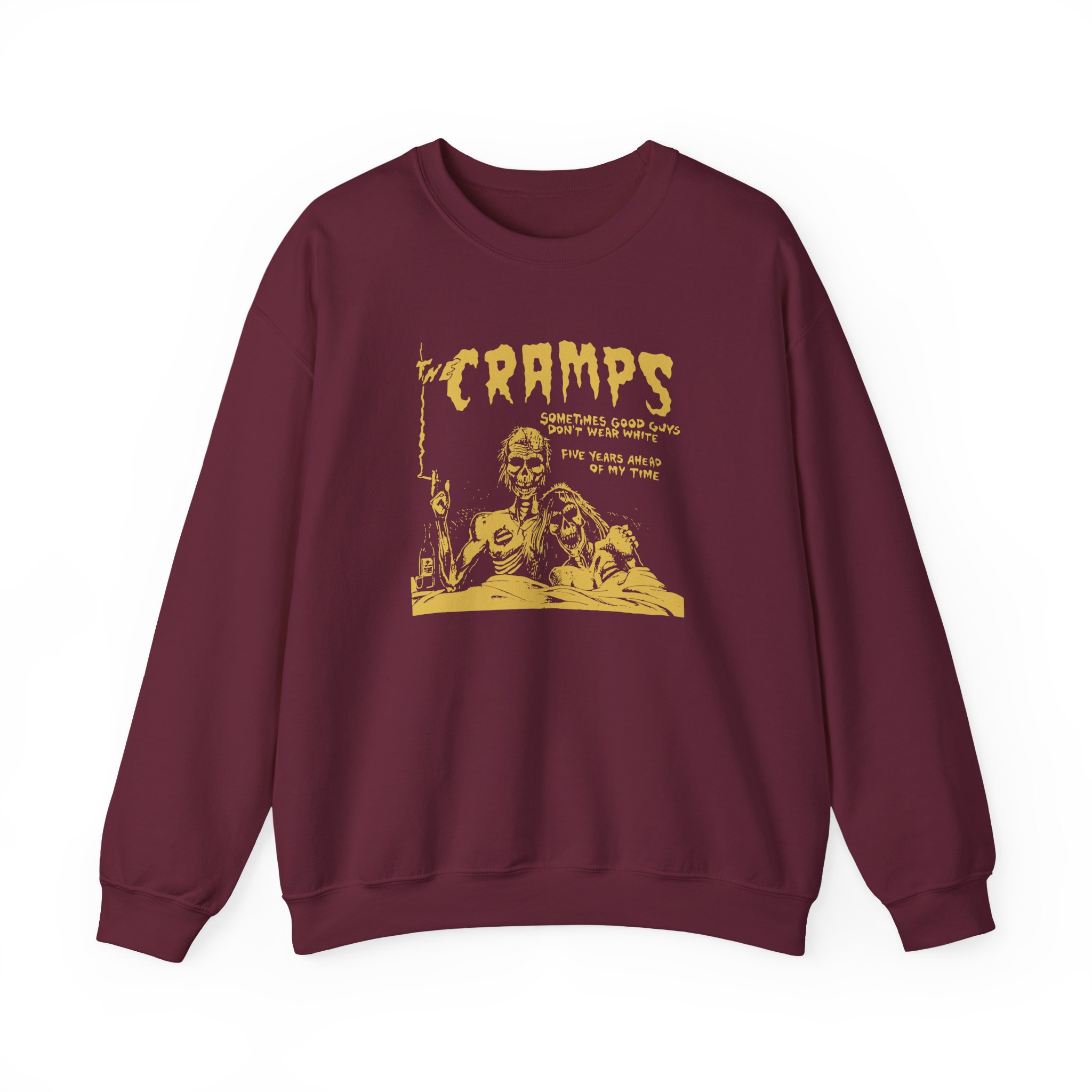 The Cramps Sometimes Good Guys Don’t Wear White Unisex Heavy Blend™ Crewneck Sweatshirt - Image 3
