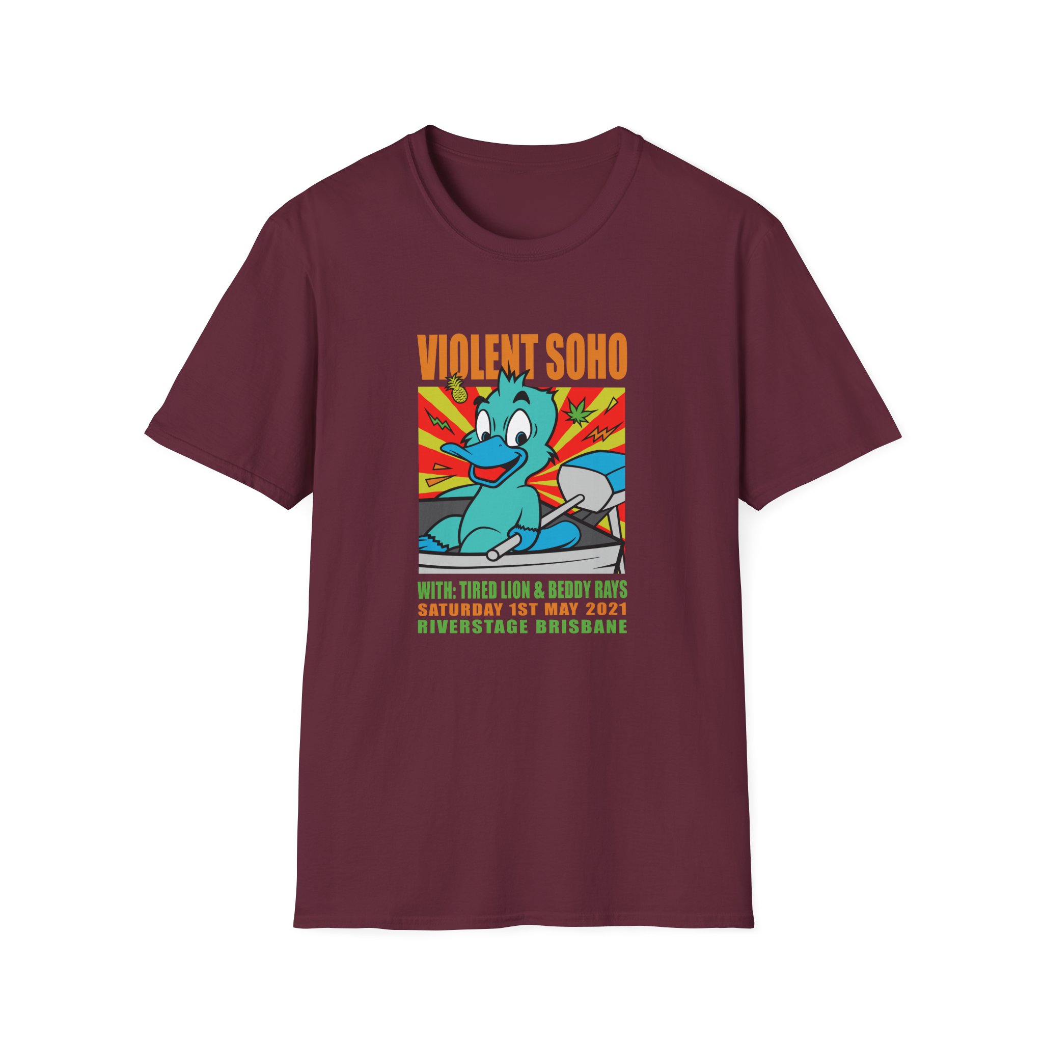 Violent Soho Event Poster Unisex Softstyle T-Shirt - Image 5