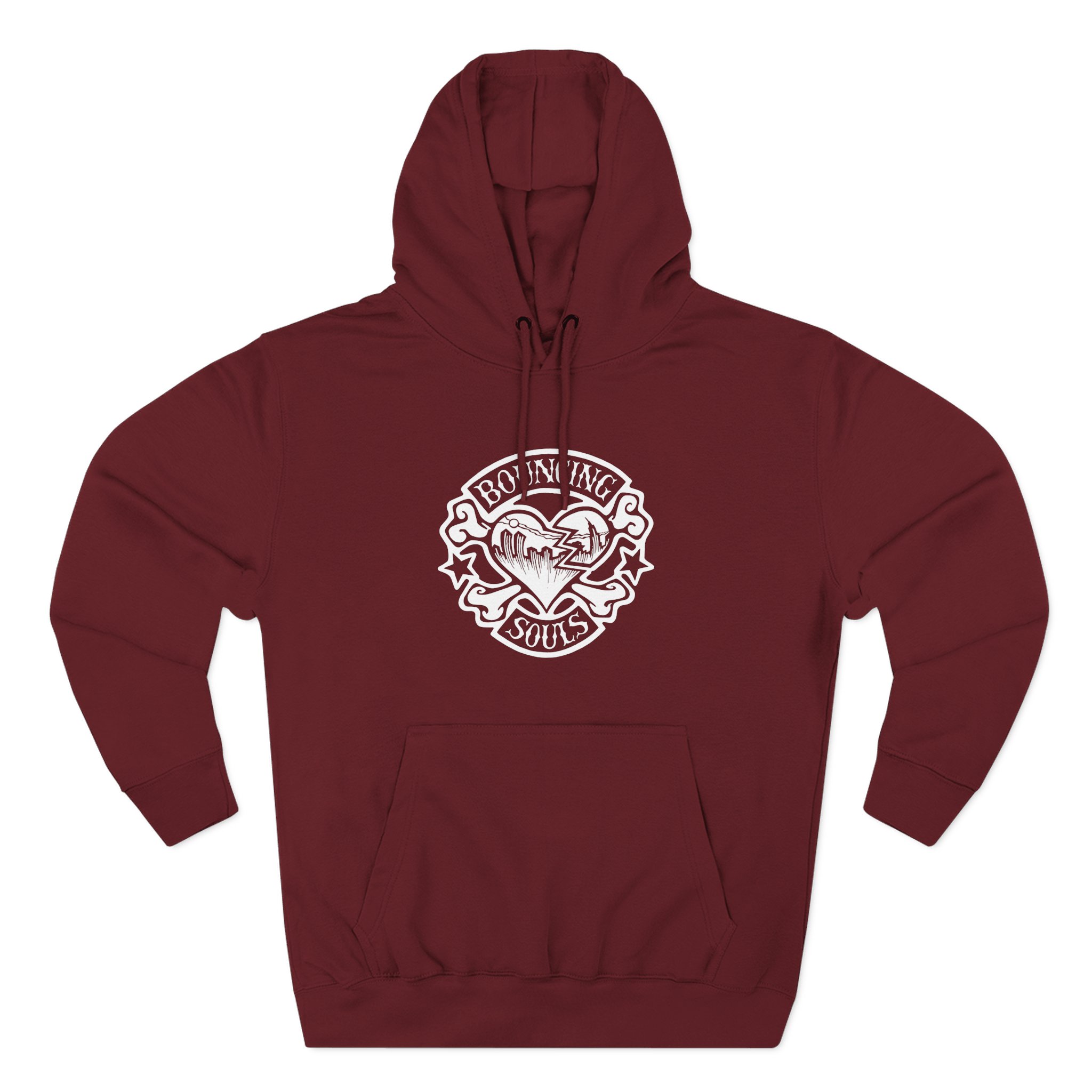 Cold Cuts the Bouncing Souls Rocker Heart Three-Panel Fleece Hoodie - Image 15