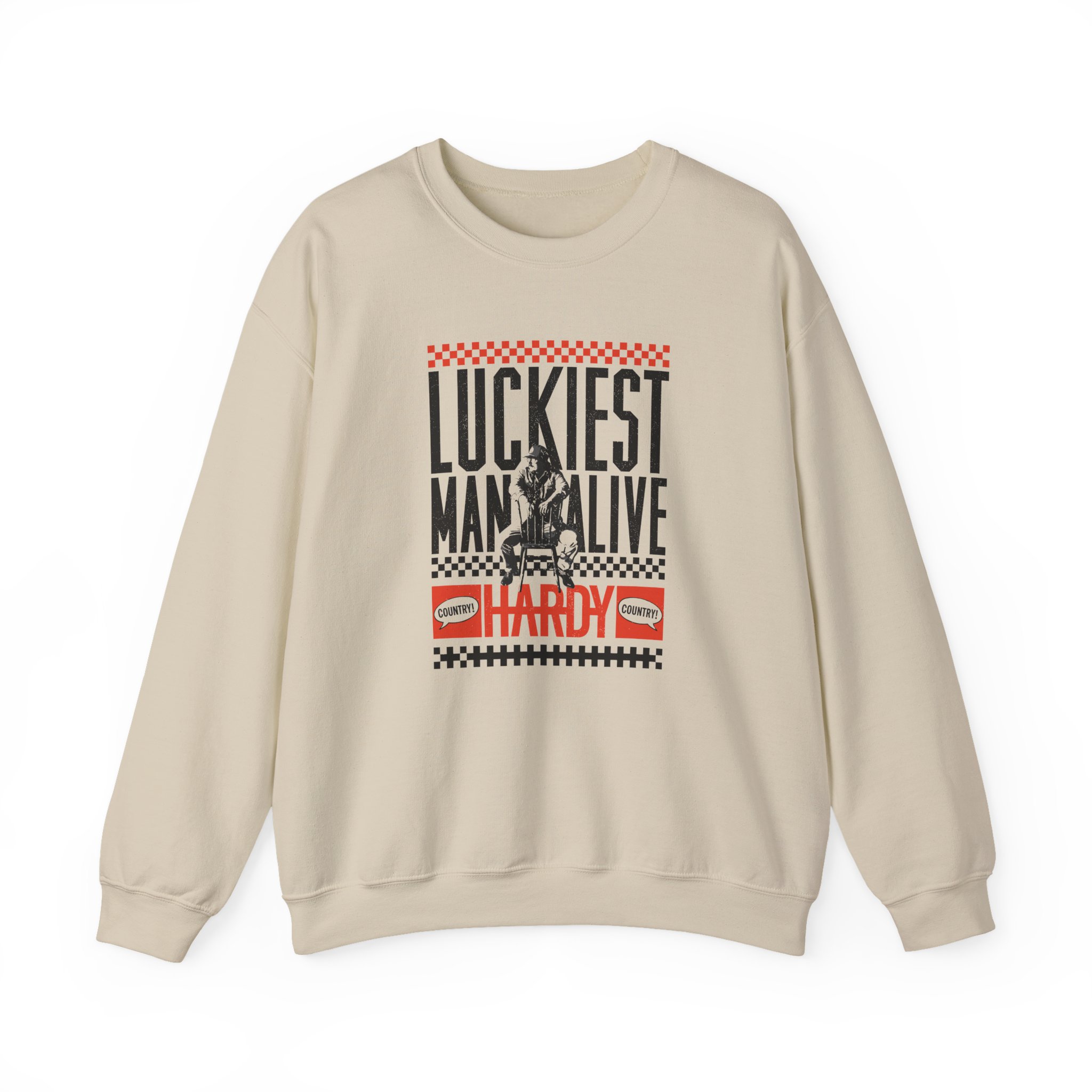 Hd Luckiest Man Alive Unisex Heavy Blend™ Crewneck Sweatshirt