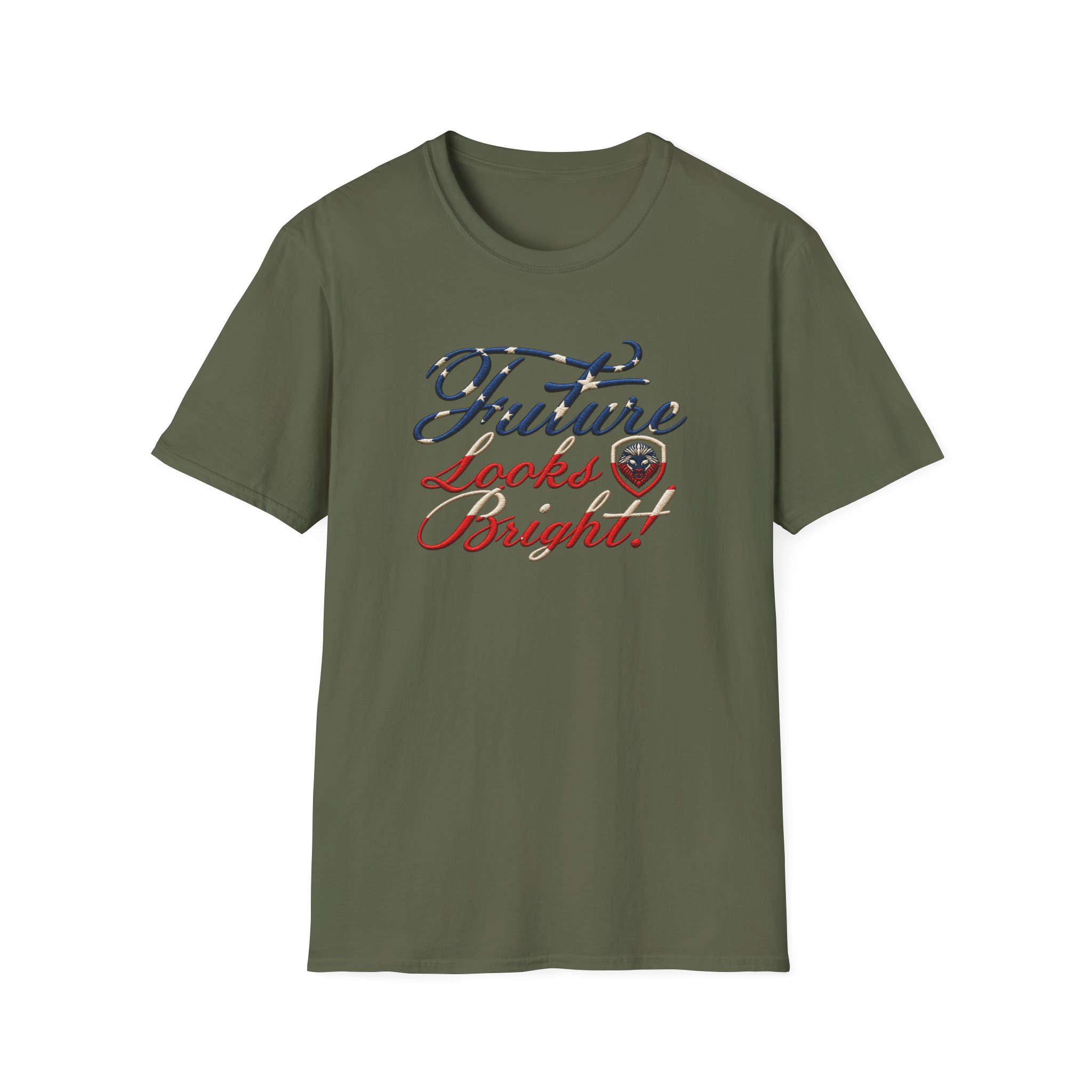 Valuetainment Flb Flag Script Unisex Softstyle T-Shirt - Image 5