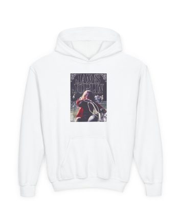 Janis Joplin Greatest Hits Motorcycle Cover Youth Heavy Blend Hooded Sweatshirt