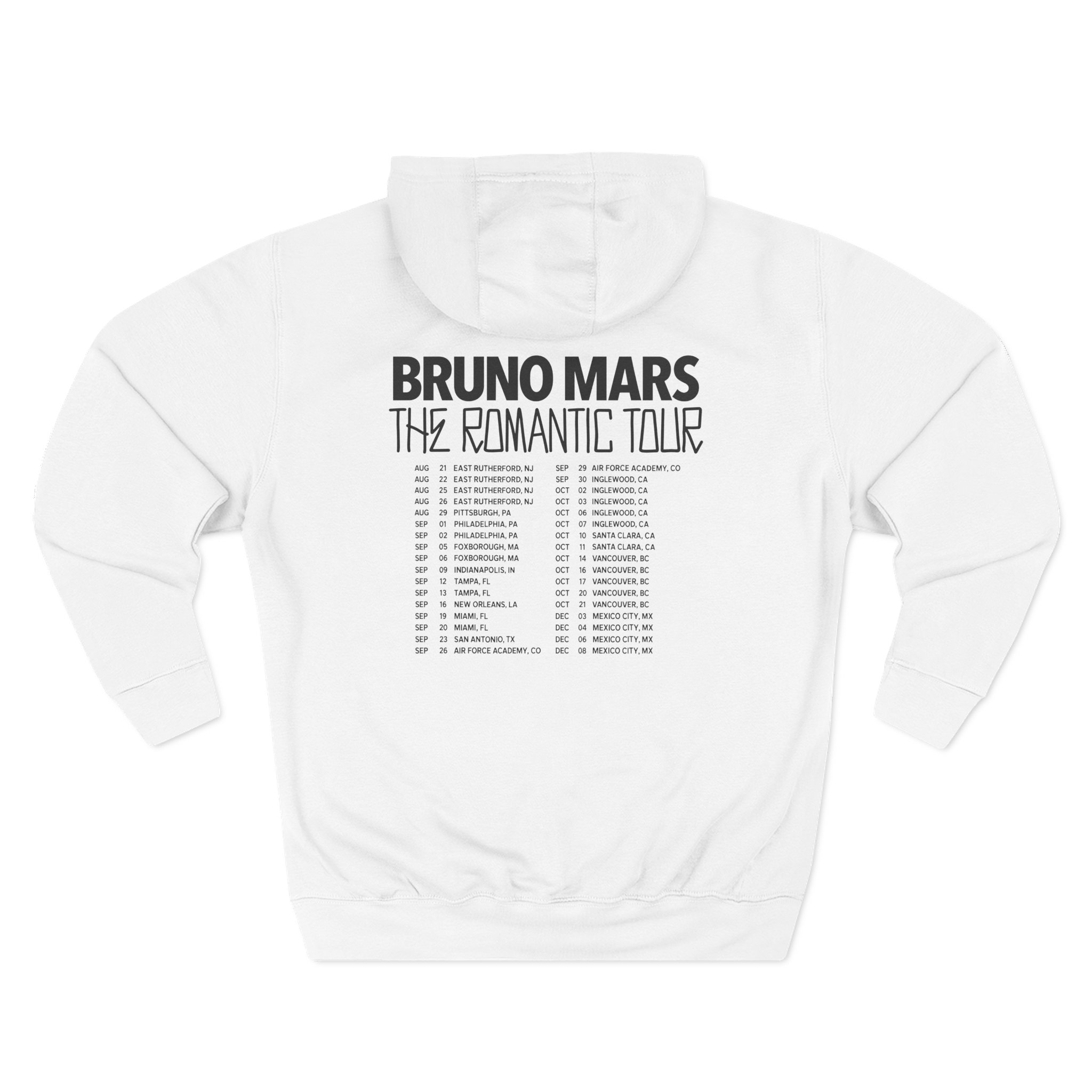 Bruno Mars the Romantic Tour Three-Panel Fleece Hoodie - Image 2