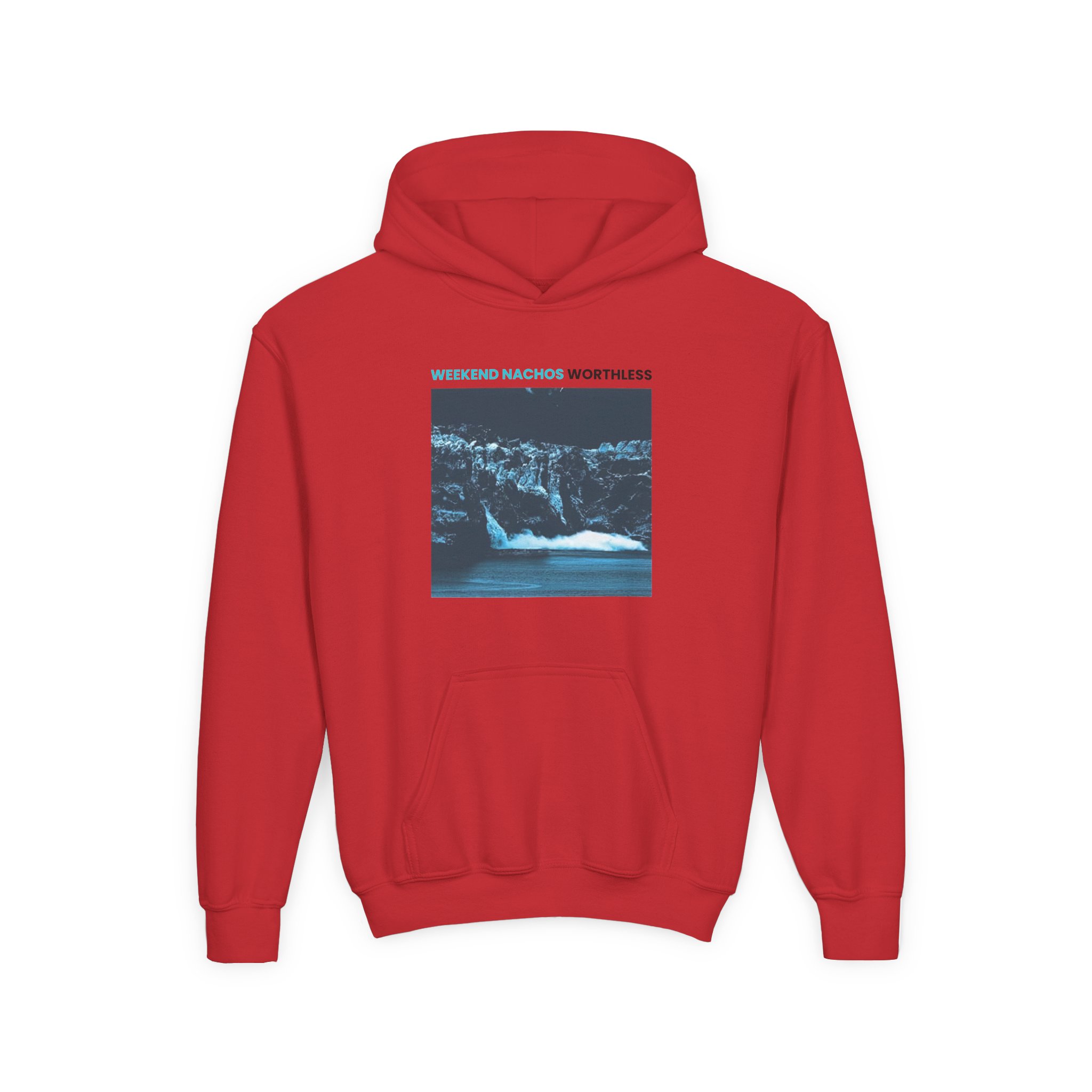 Youth Weekend Nachos Worthless Heavy Blend Hooded Sweatshirt - Image 11